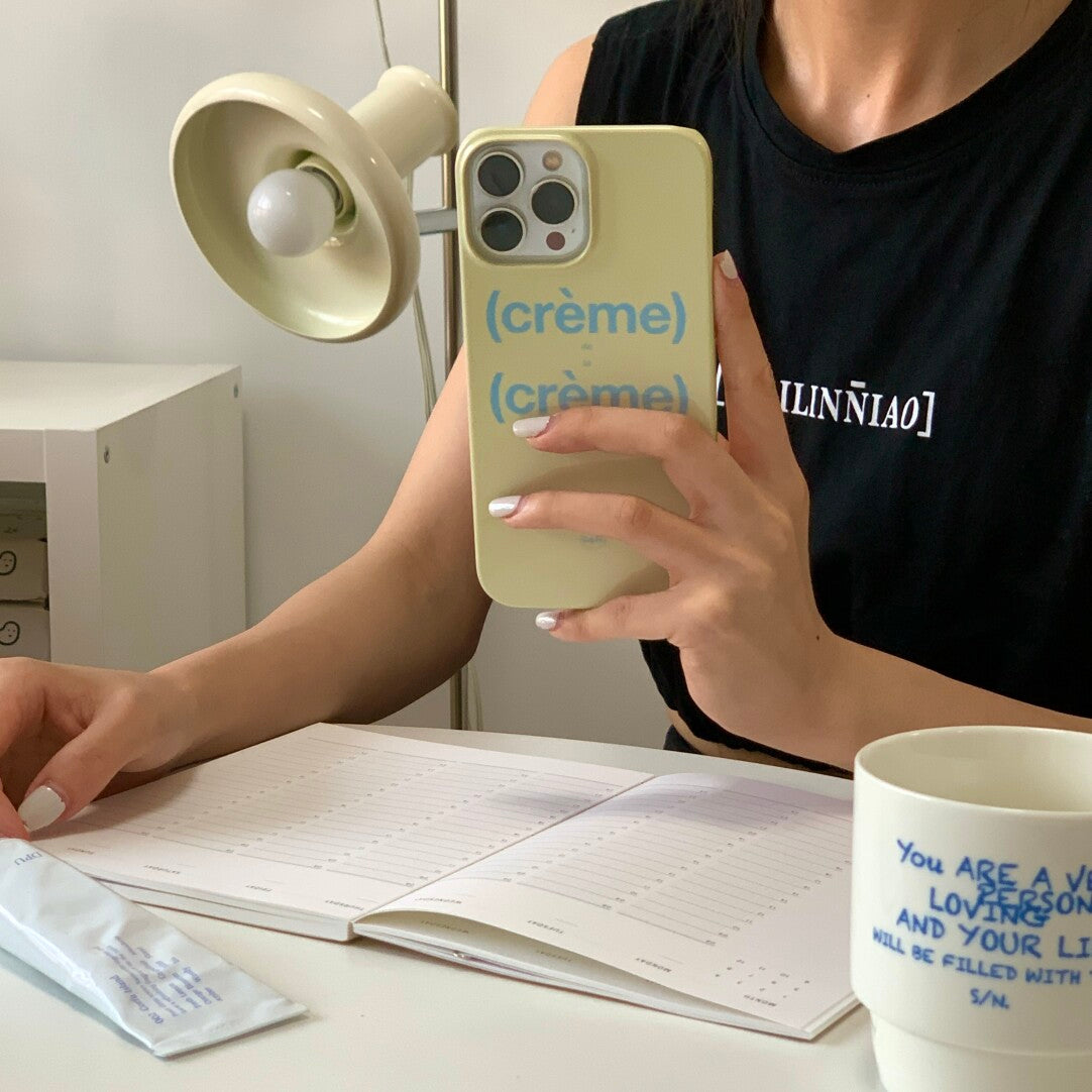 "Crème" Minimalist Hard Phone Case Film Print - BYY