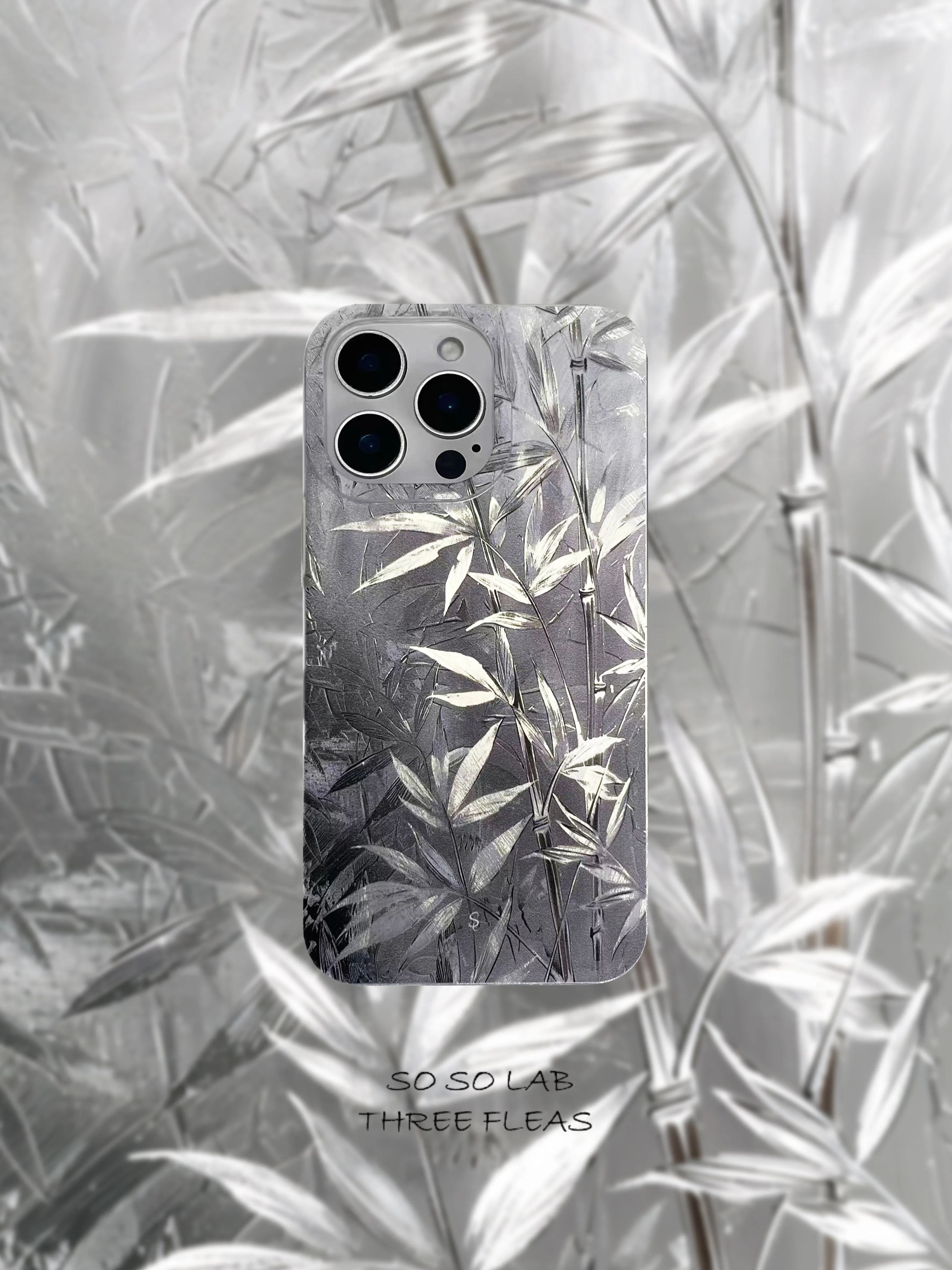 Artistic Metallic Ink Bamboo Phone Case Chinoiserie IMD-SSL
