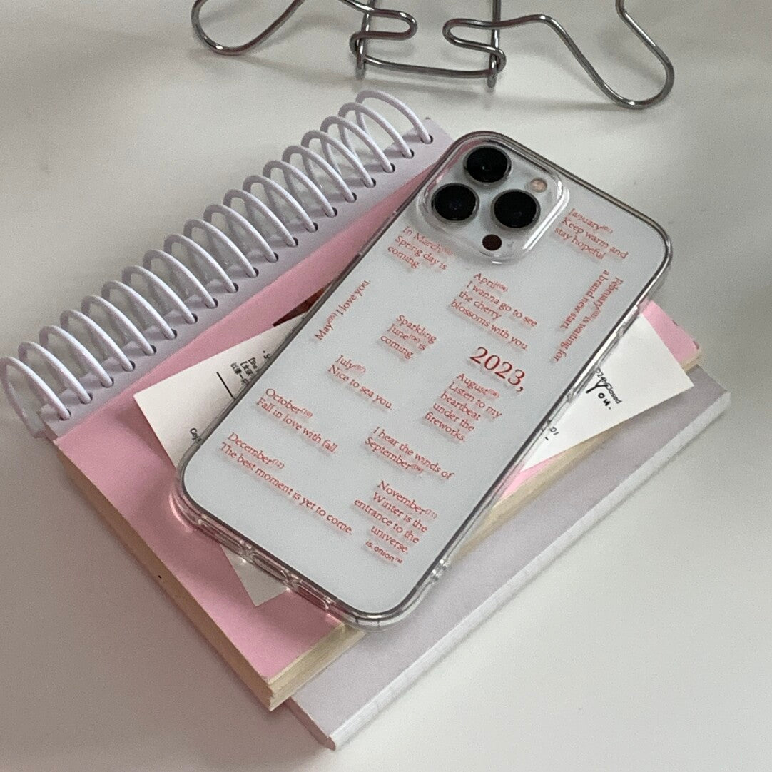 Minimalist「Miss you」Phone Case - Aesthetic Poem & Quote Soft TPU - BYY