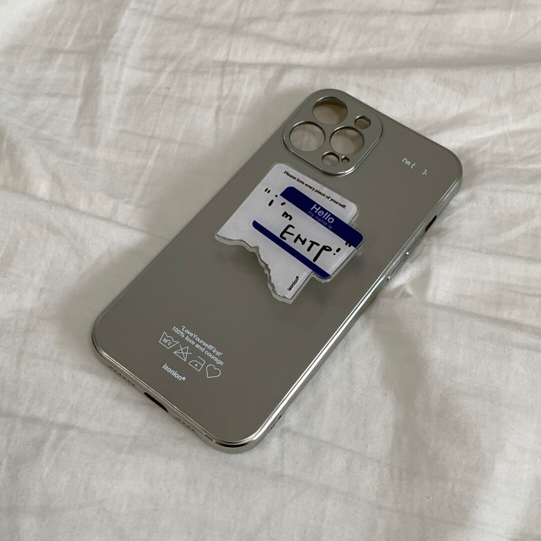 Aesthetic “I'm” Phone Case with MBTI Label Grip Stand - BYY