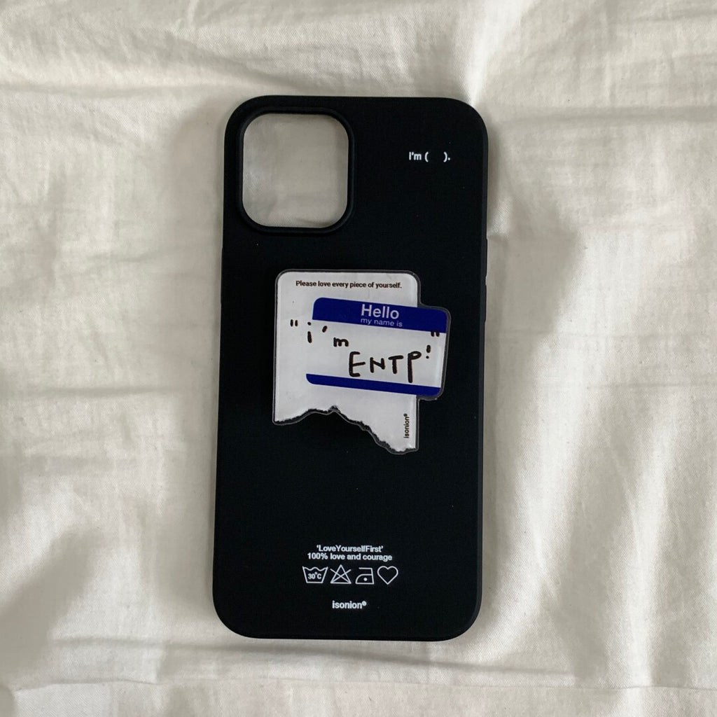 Aesthetic “I'm” Phone Case with MBTI Label Grip Stand - BYY