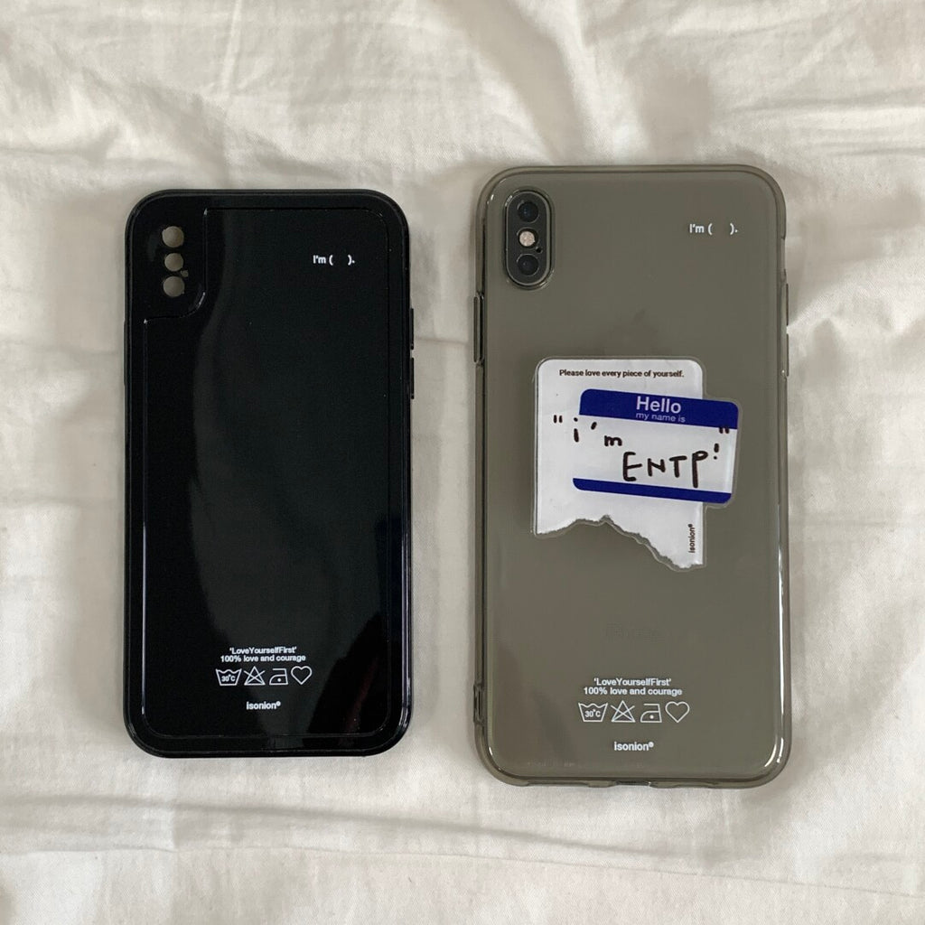 Aesthetic “I'm” Phone Case with MBTI Label Grip Stand - BYY