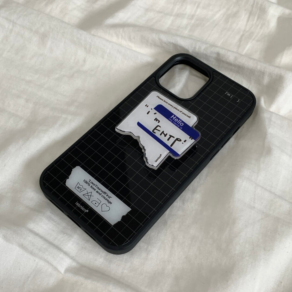Aesthetic “I'm” Phone Case with MBTI Label Grip Stand - BYY