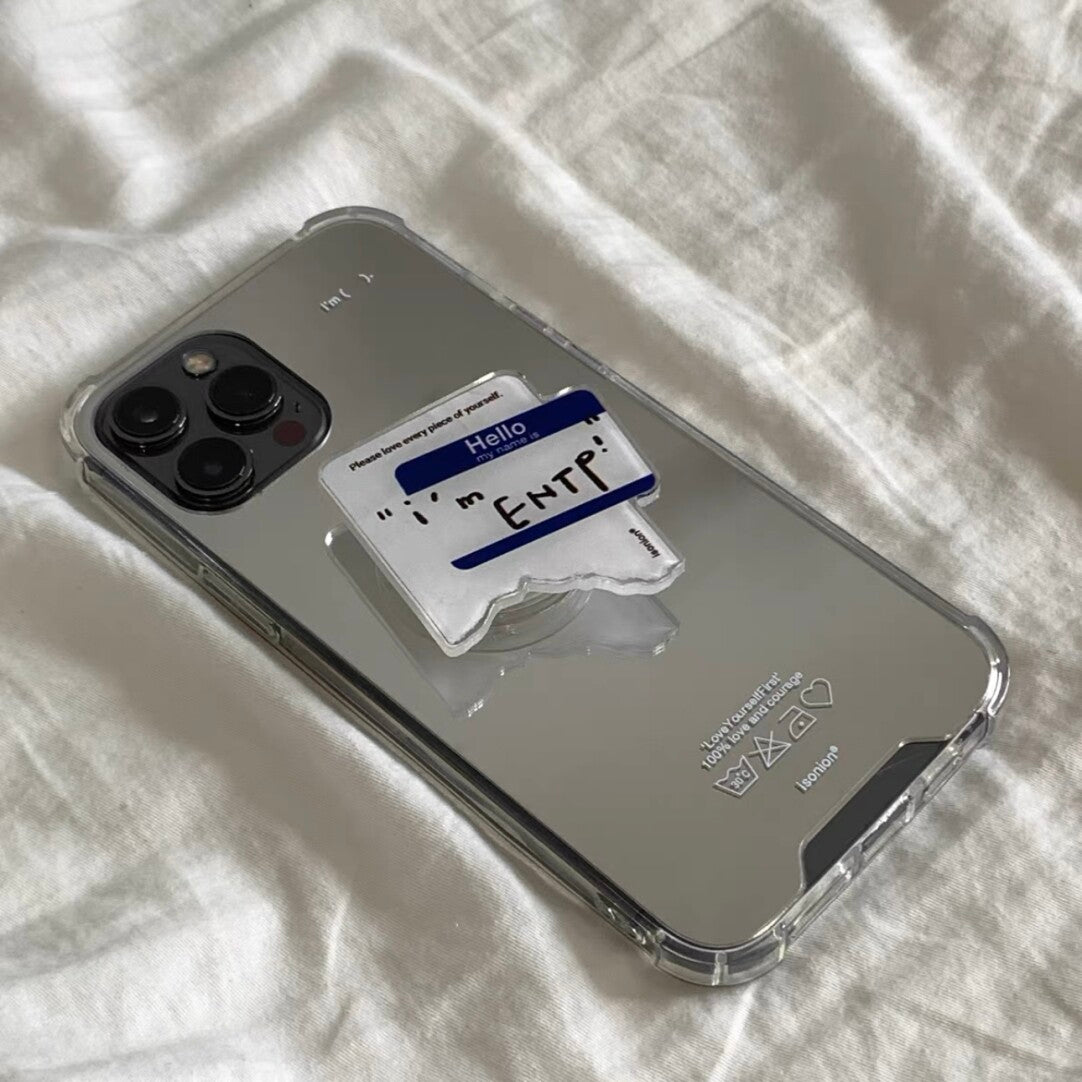 Aesthetic “I'm” Phone Case with MBTI Label Grip Stand - BYY