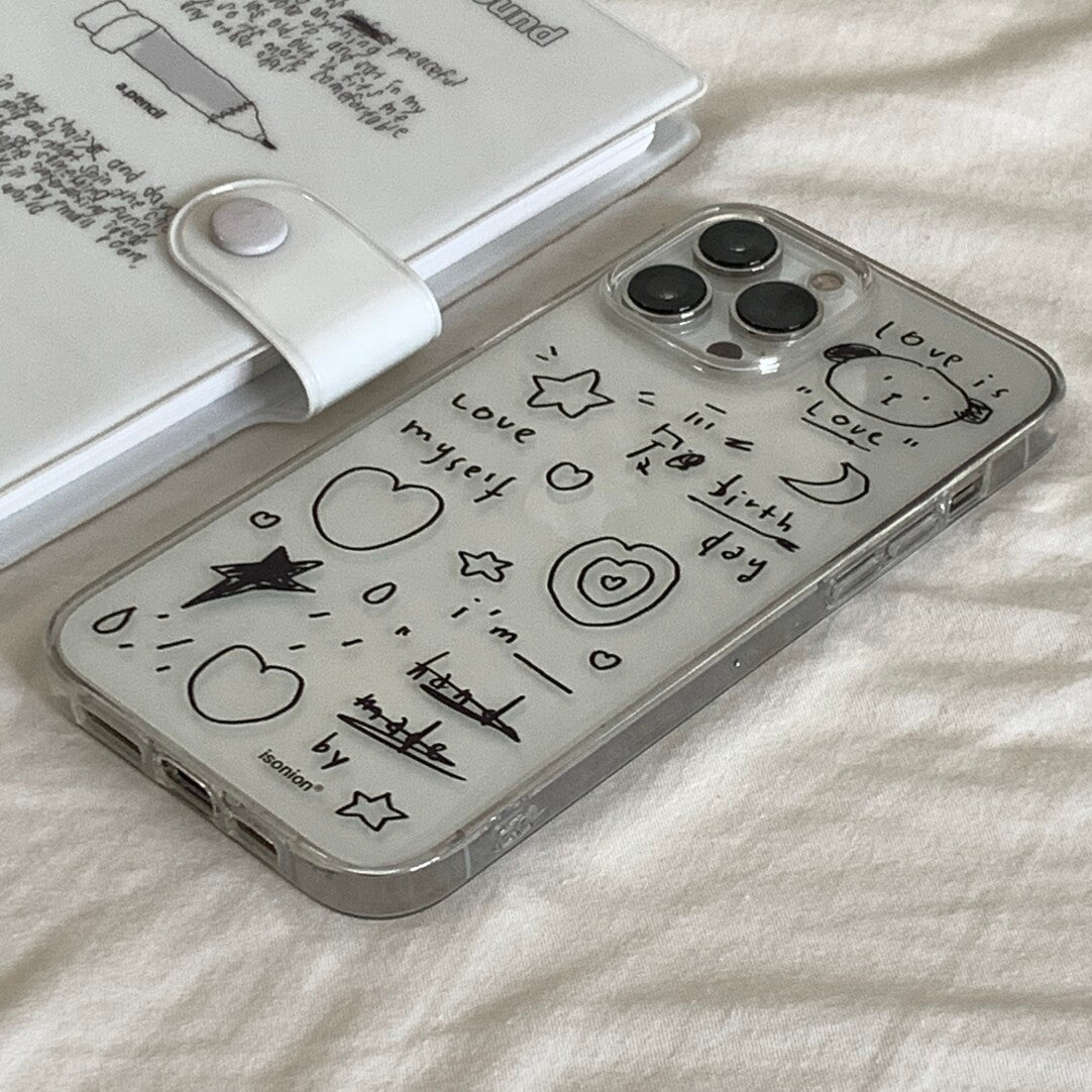Cute Hand-Drawn Puppy Illustration Phone Case MagSafe - BYY