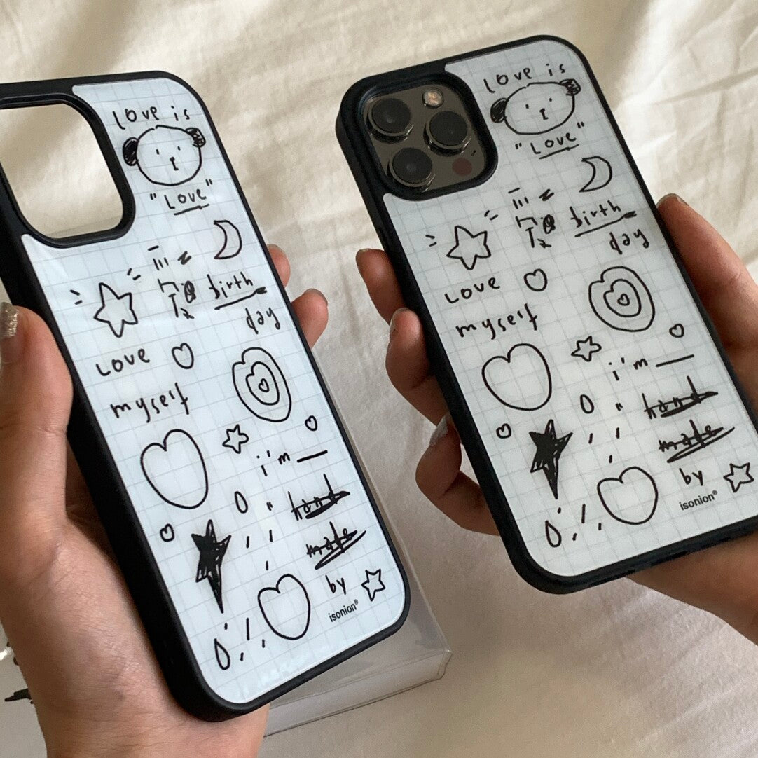 Cute Hand-Drawn Puppy Illustration Phone Case MagSafe - BYY
