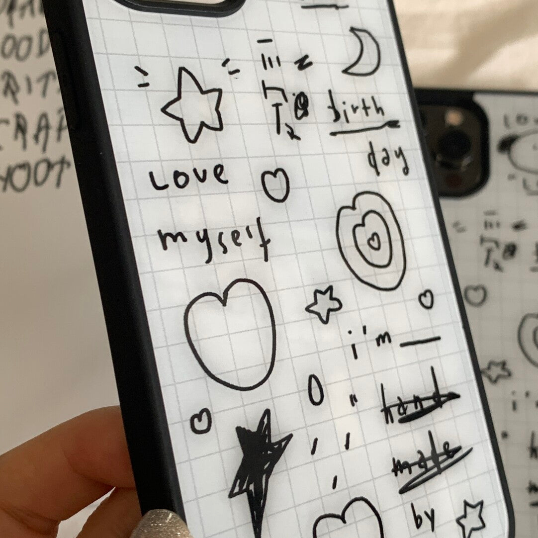 Cute Hand-Drawn Puppy Illustration Phone Case MagSafe - BYY