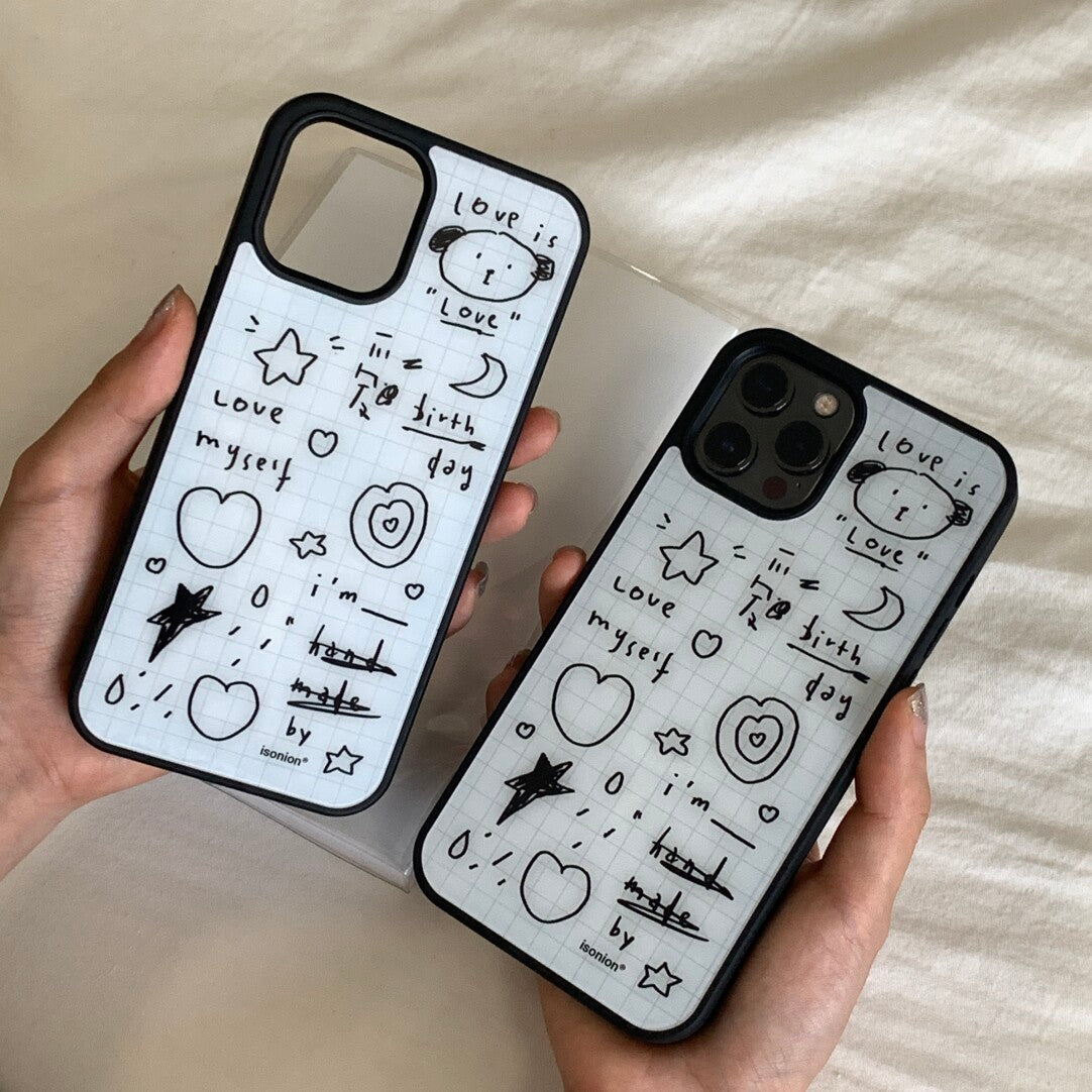 Cute Hand-Drawn Puppy Illustration Phone Case MagSafe - BYY