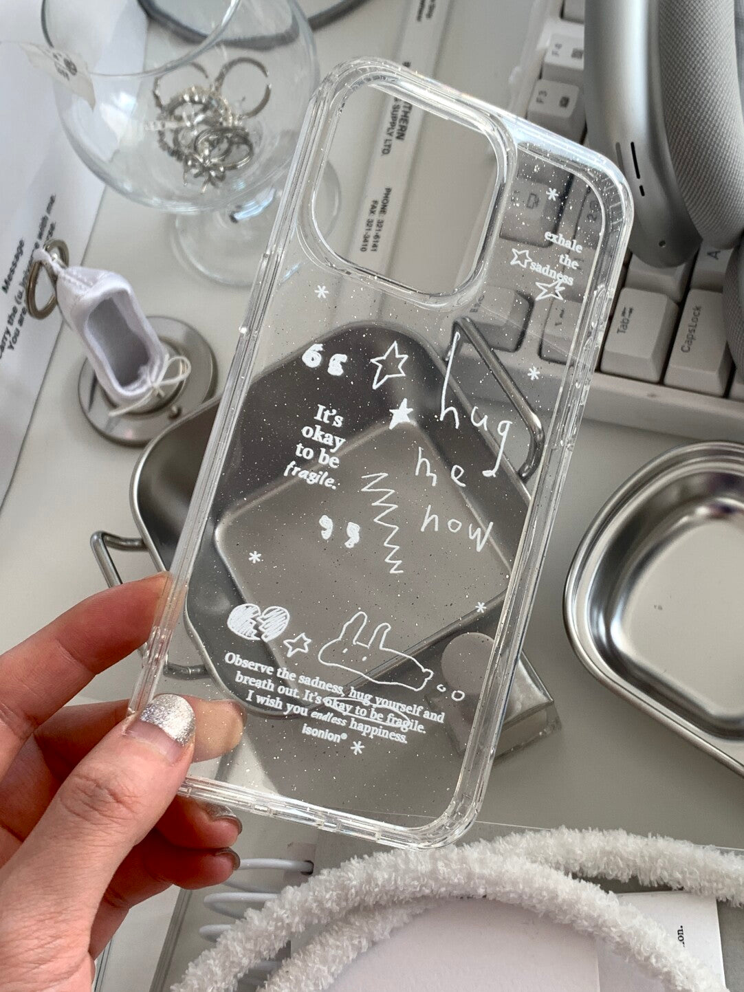 Transparent Minimalist Phone Case with Detachable Card Holder MagSafe - BYY