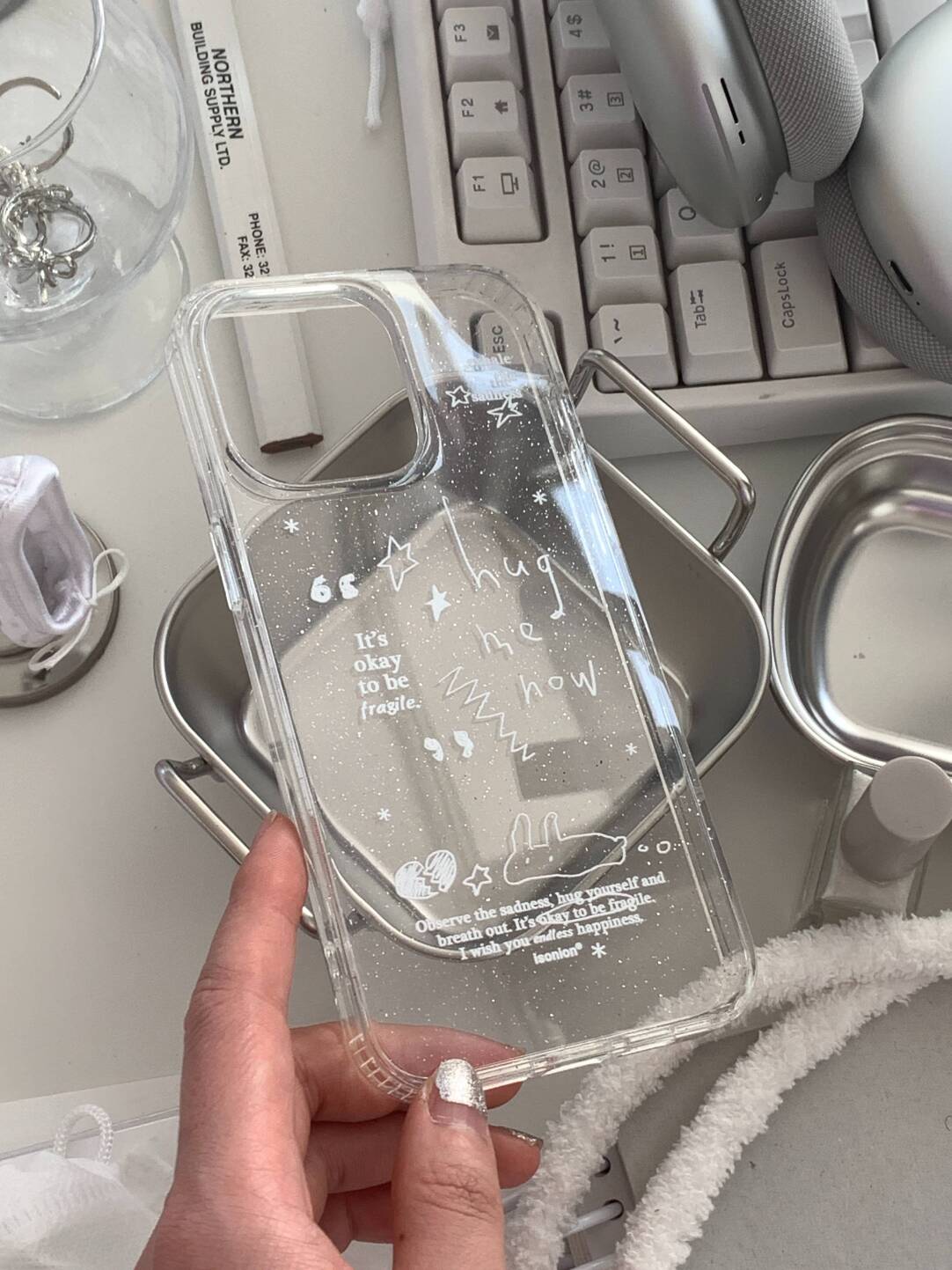 Transparent Minimalist Phone Case with Detachable Card Holder MagSafe - BYY