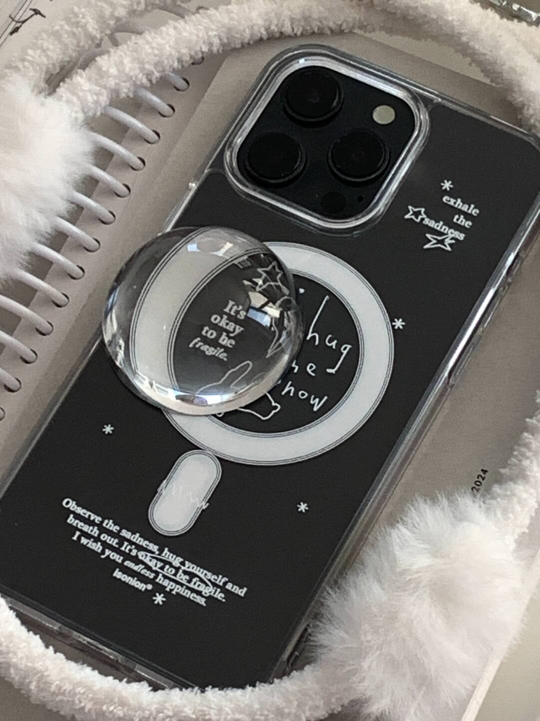 Transparent Minimalist Phone Case with Detachable Card Holder MagSafe - BYY