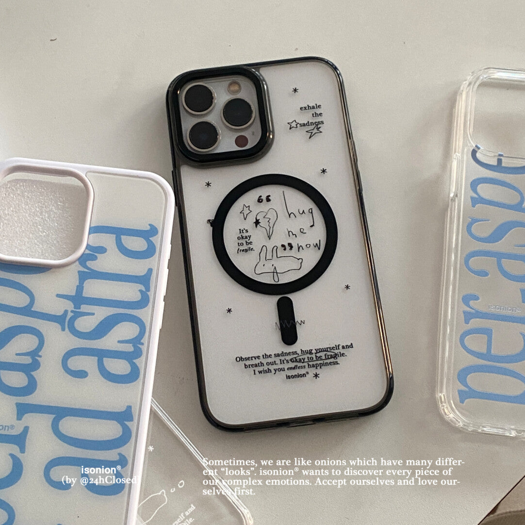 Transparent Minimalist Phone Case with Detachable Card Holder MagSafe - BYY