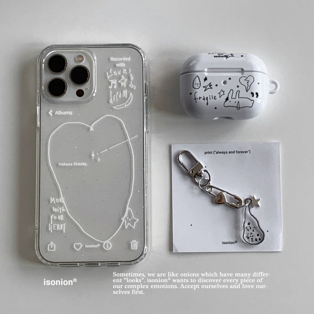 Hakuna Matata Clear Phone Case with Fine Glitter MagSafe - BYY