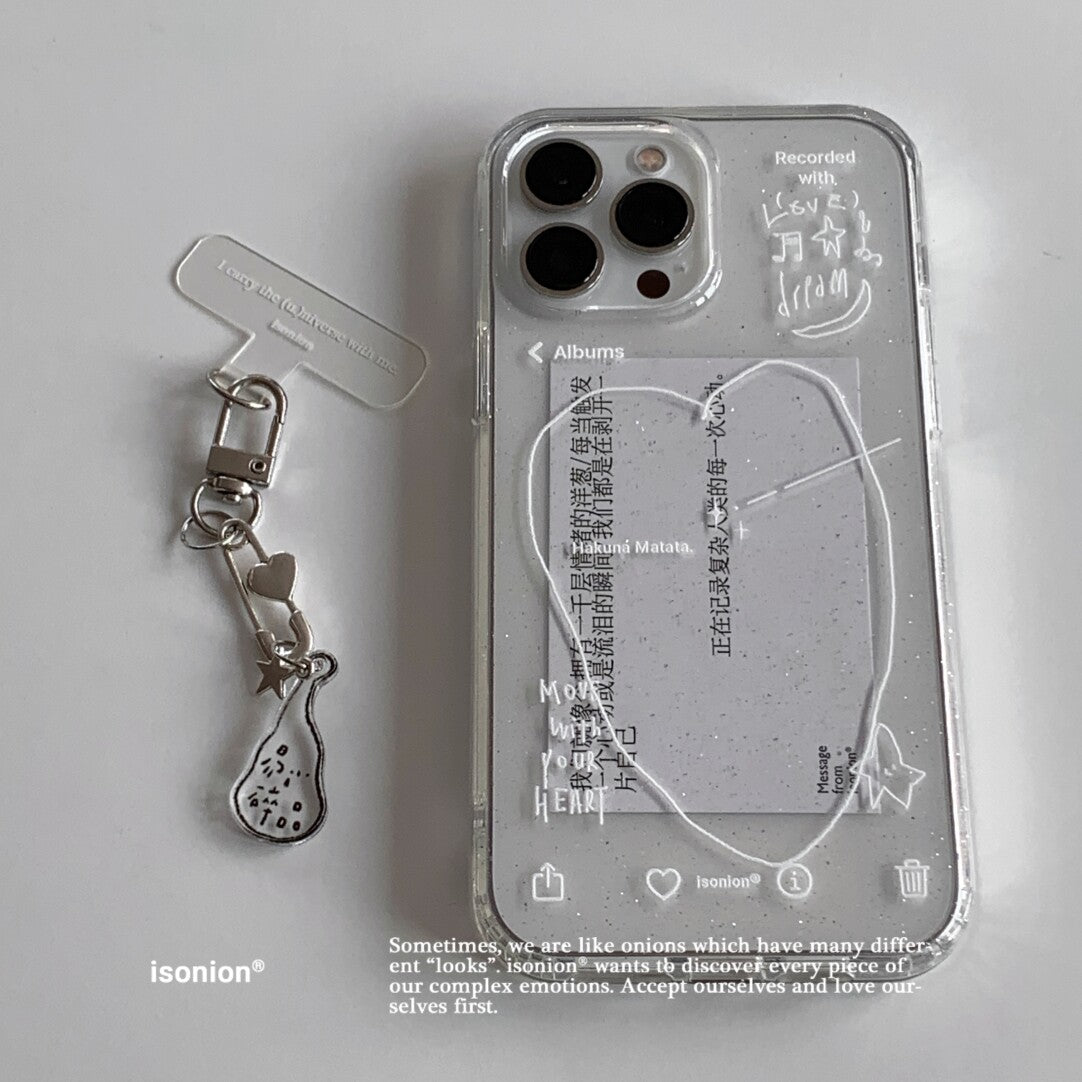 Hakuna Matata Clear Phone Case with Fine Glitter MagSafe - BYY