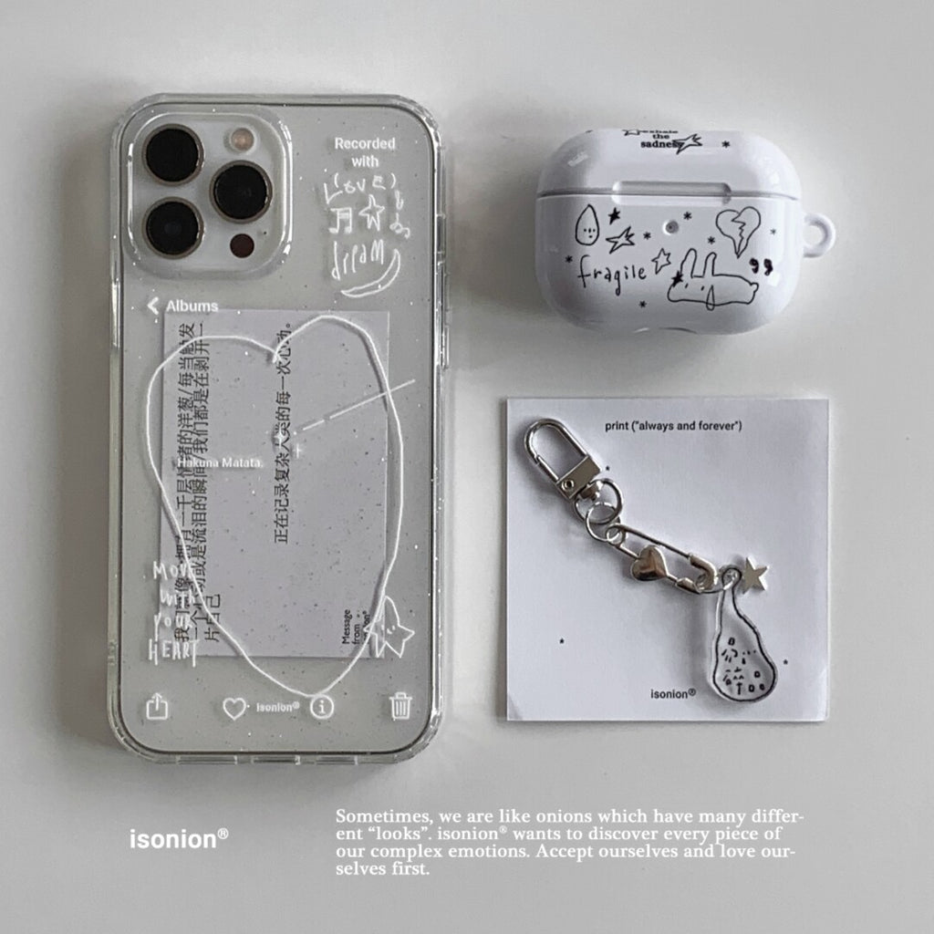 Hakuna Matata Clear Phone Case with Fine Glitter MagSafe - BYY