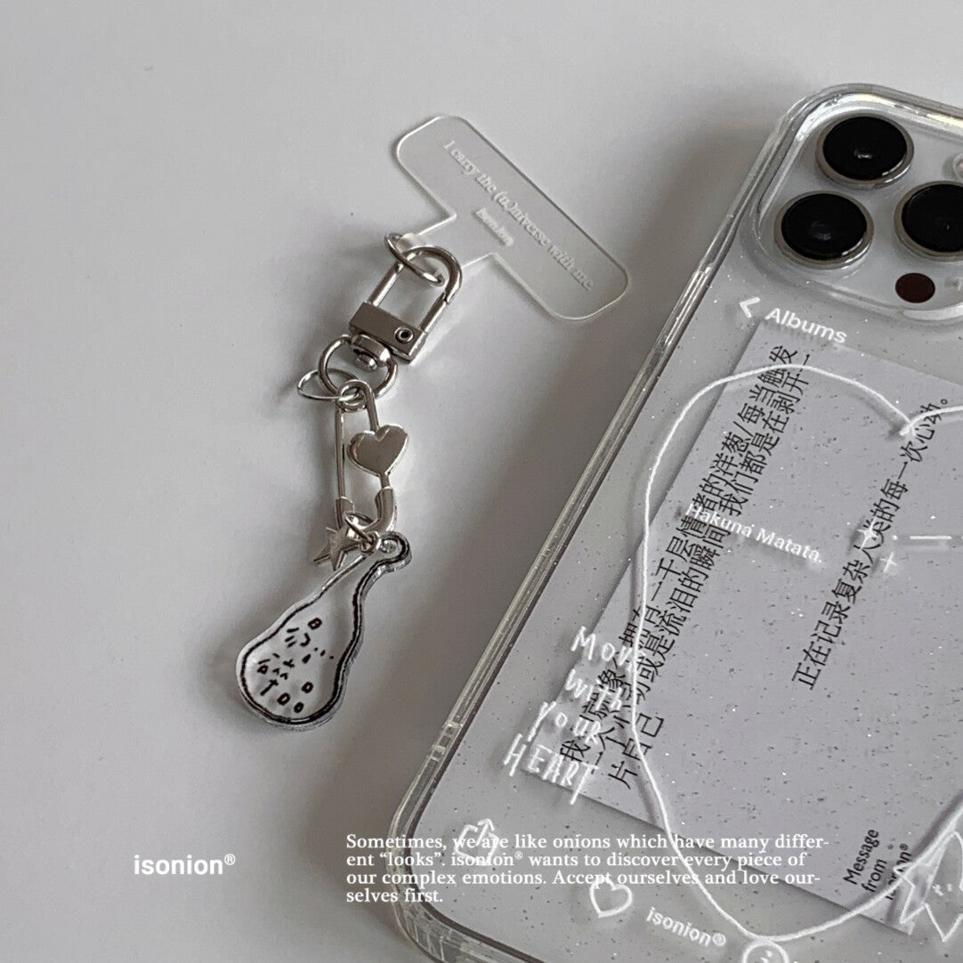 Hakuna Matata Clear Phone Case with Fine Glitter MagSafe - BYY