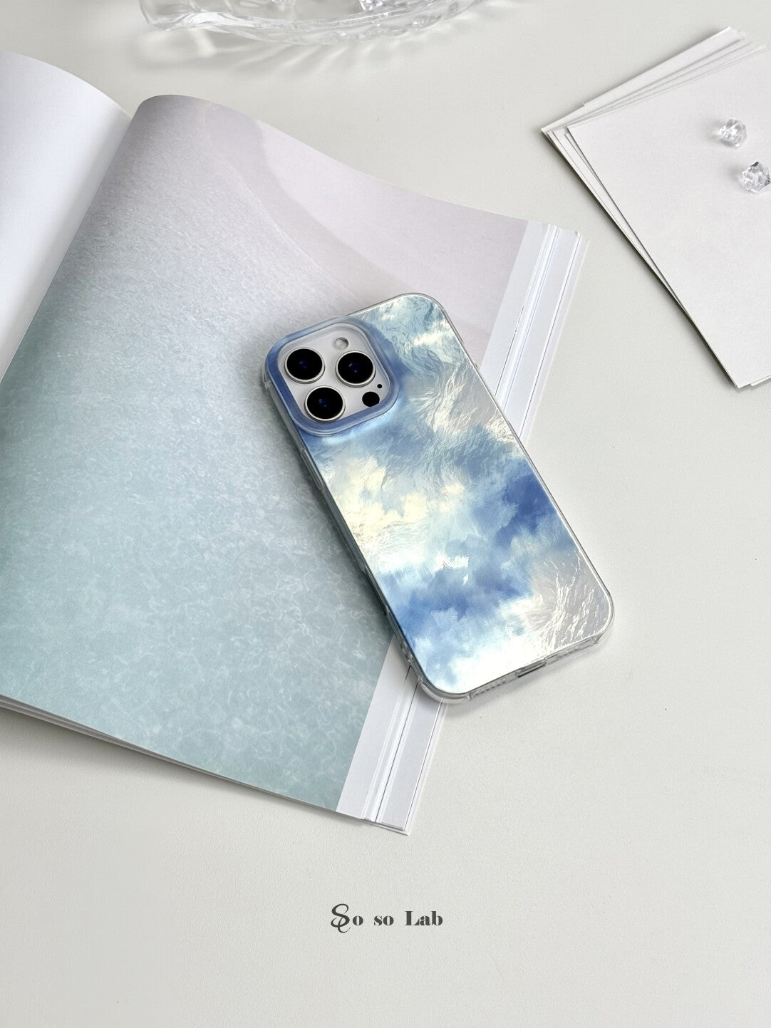 Metallic Luster Mist & Rain Abstract Paint Phone Case IMD-SSL