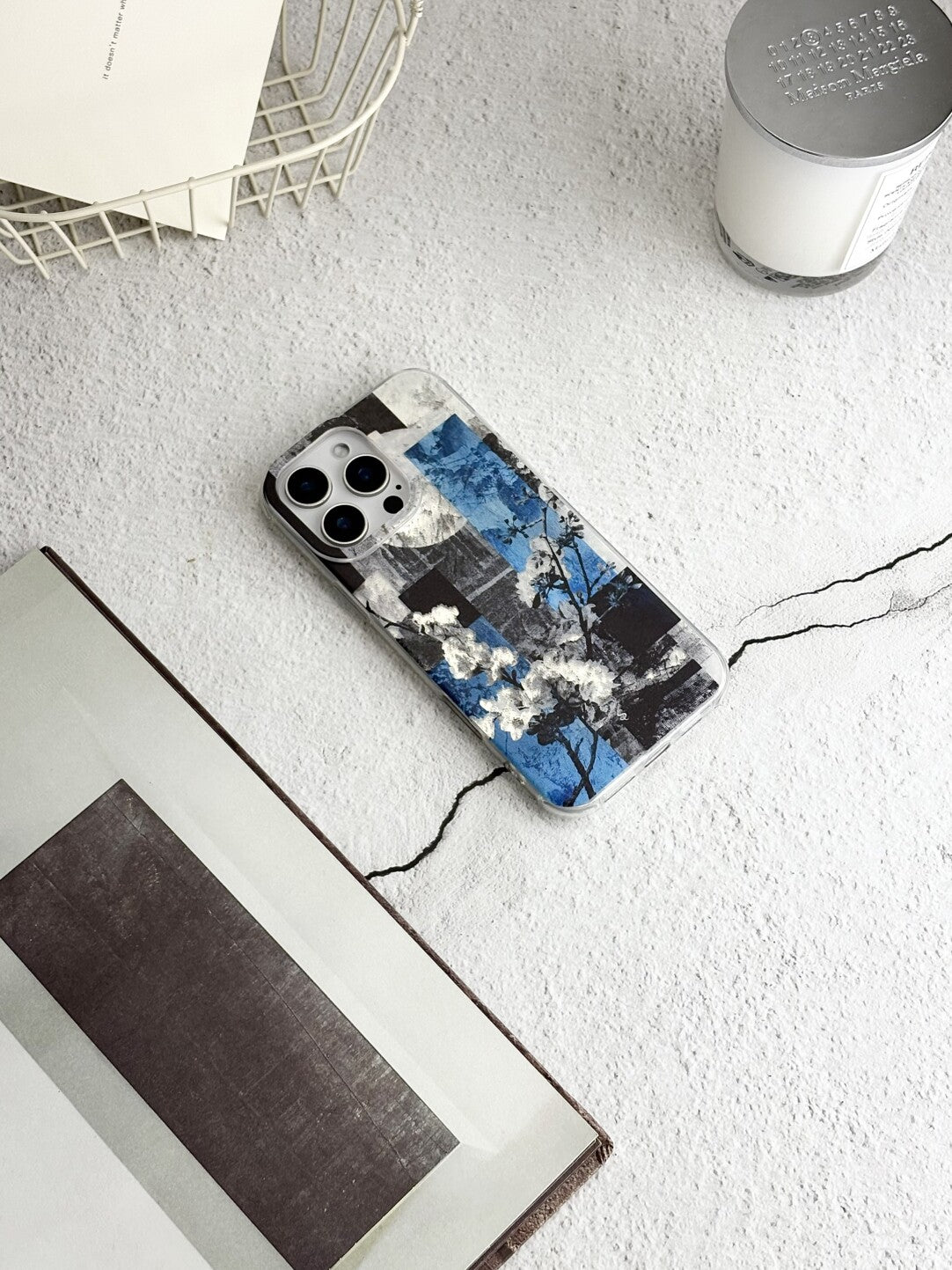 Artistic Metallic Luster Moonlight Slumber Phone Case Chinoiserie IMD-SSL