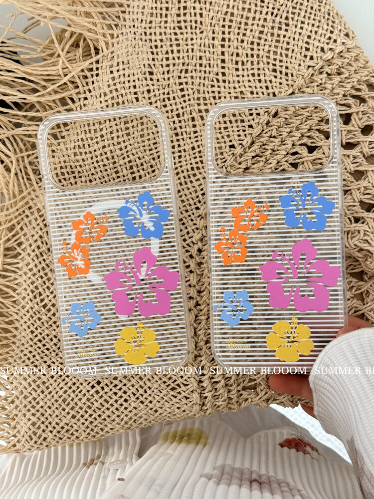 Clear Ins Style Tropical Flower Artistic Phone Case - SB-MagSafe