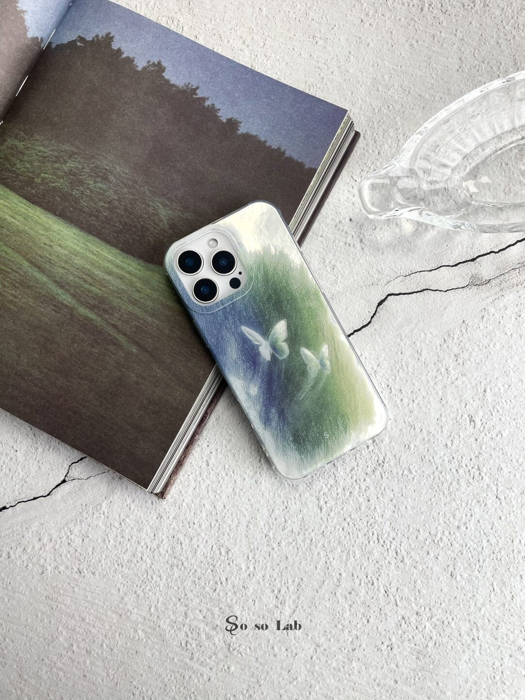 Artistic Metallic Luster Butterfly Breath Phone Case IMD-SSL