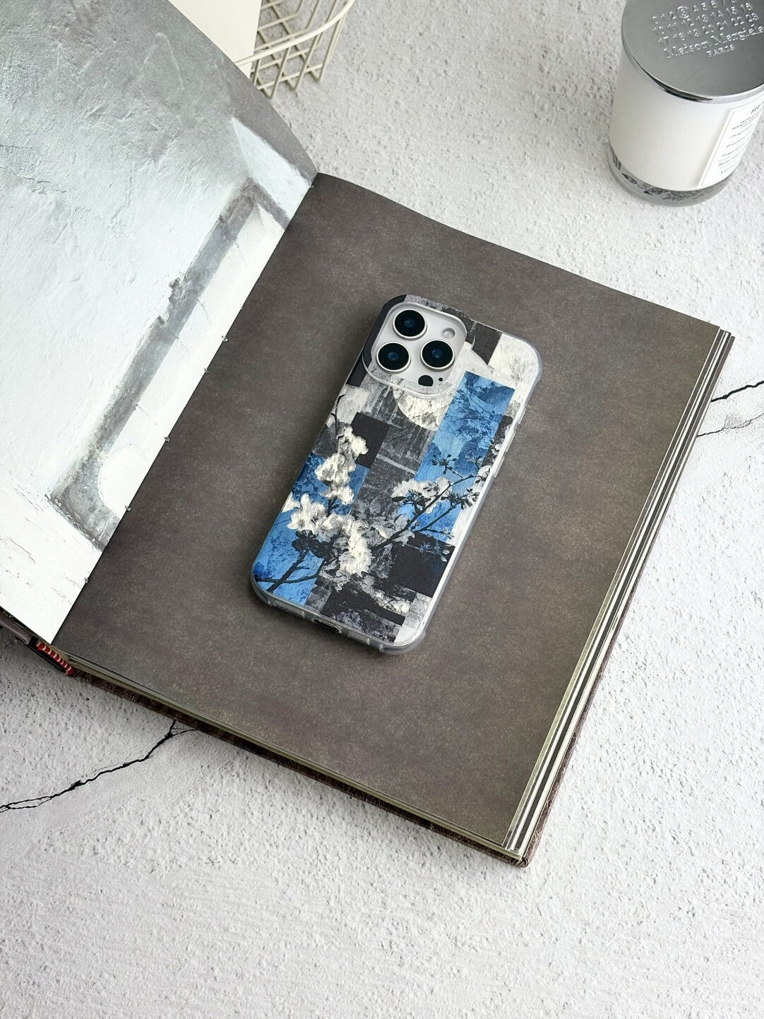 Artistic Metallic Luster Moonlight Slumber Phone Case Chinoiserie IMD-SSL