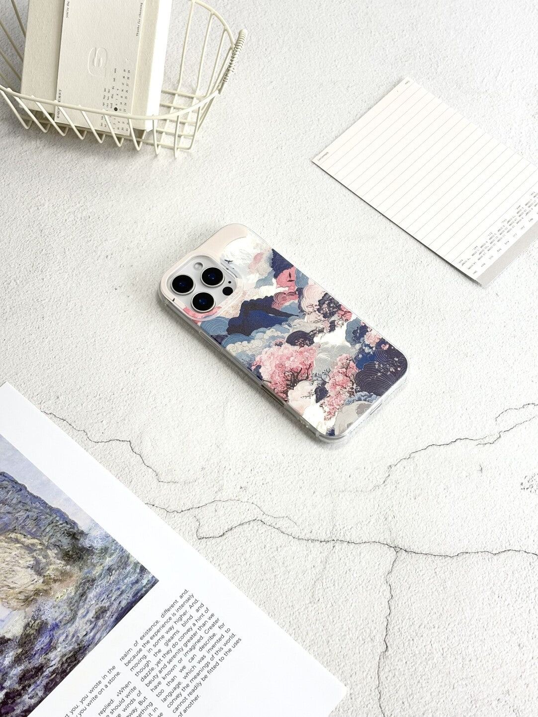Artistic Metallic Luster Ukiyo-e Phone Case IMD-SSL