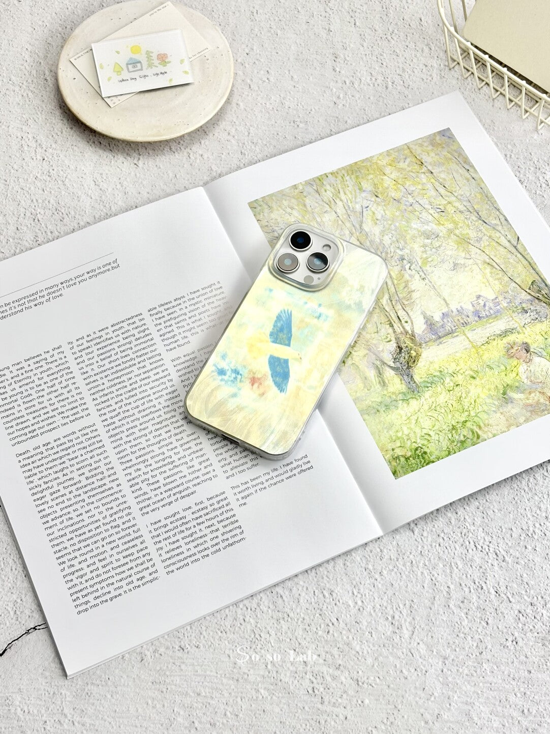 Artistic Metallic Luster Migratory Bird Phone Case Chinoiserie IMD-SSL