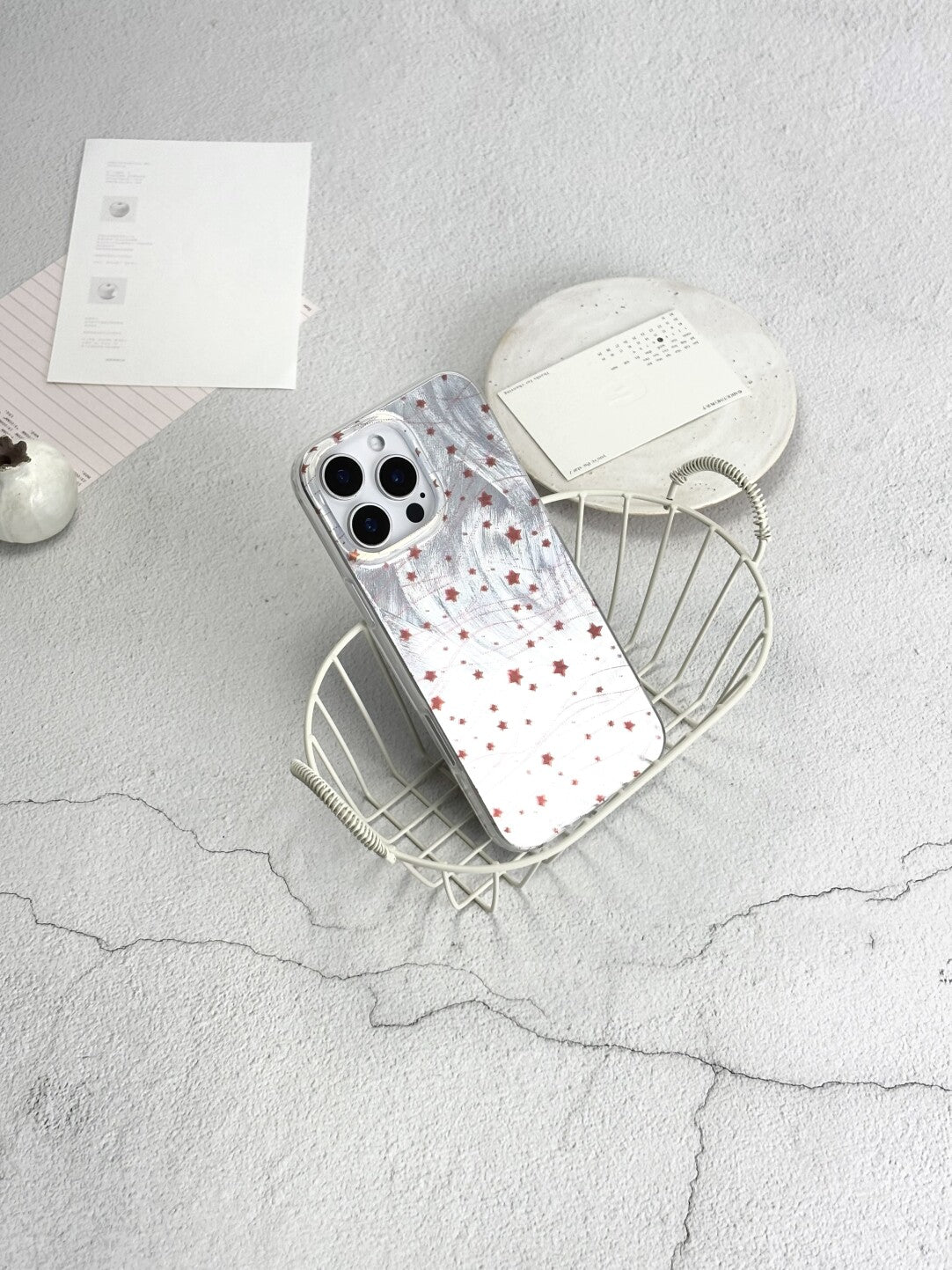 Artistic Metallic Luster Star Trail Phone Case IMD-SSL