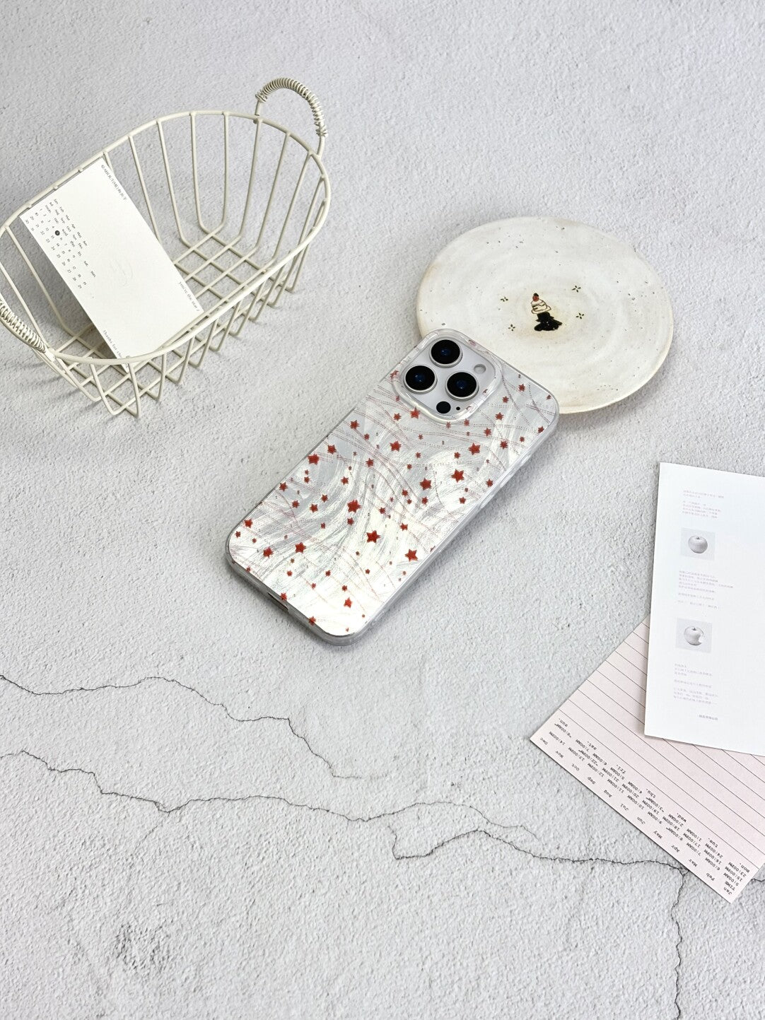 Artistic Metallic Luster Star Trail Phone Case IMD-SSL