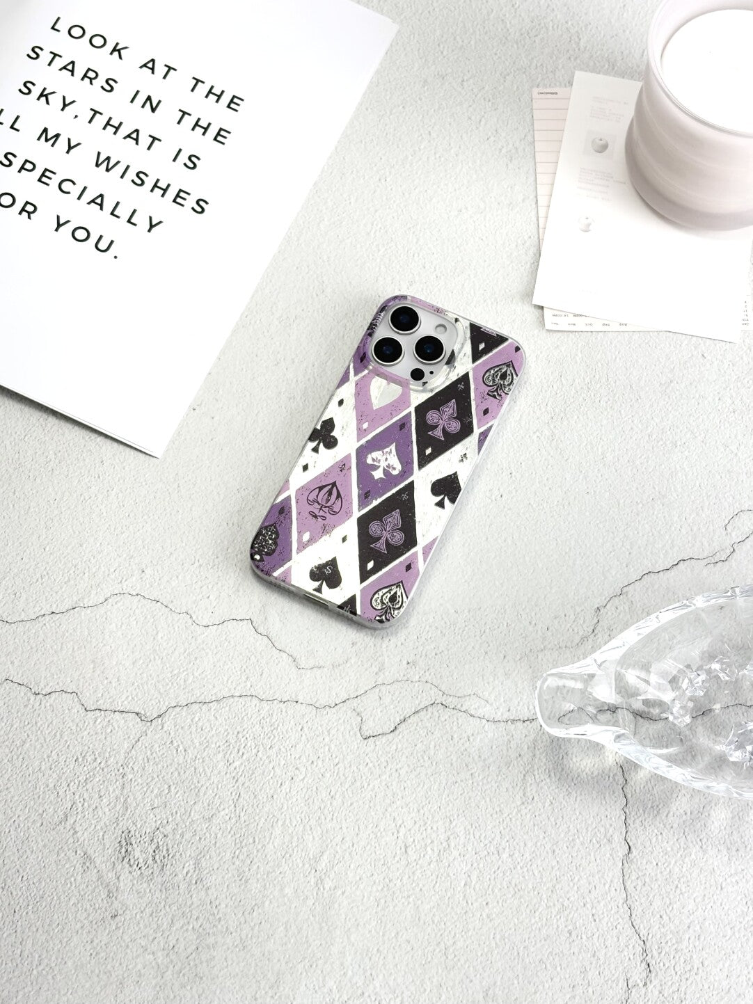 Artistic Metallic Luster Card Game Phone Case Poker IMD-SSL