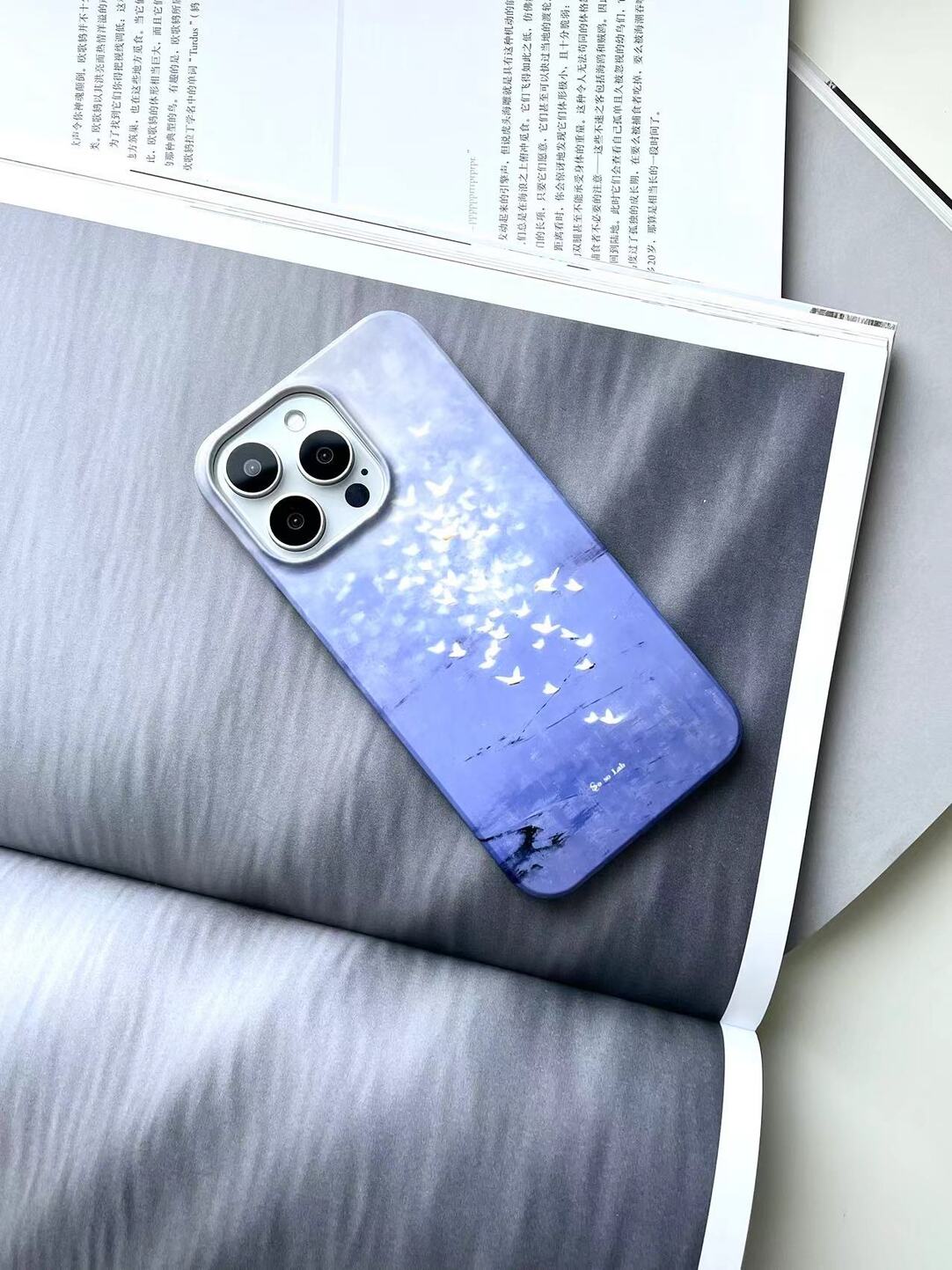 Flying Birds Impressionist Artistic Phone Case Film Print- SSL