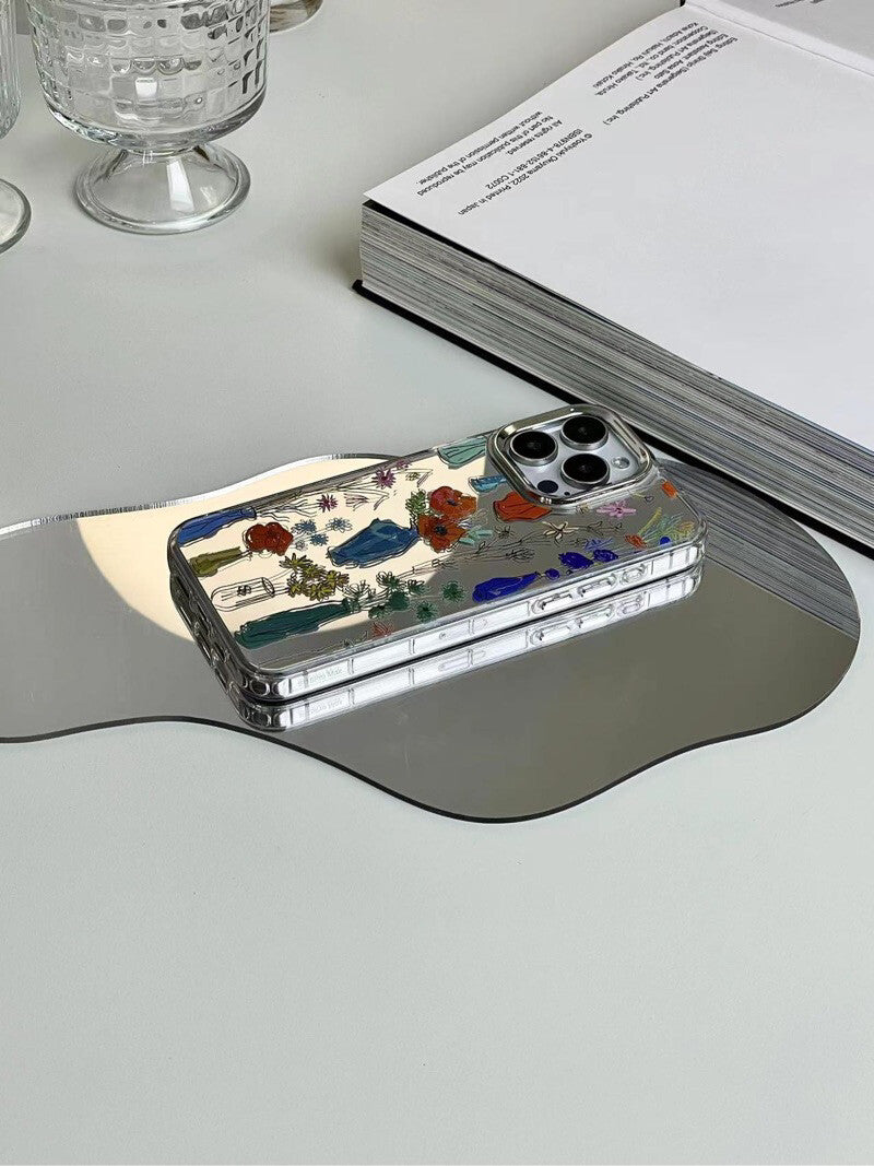 Blooming Artistic Floral Mirror Phone Case- SSL