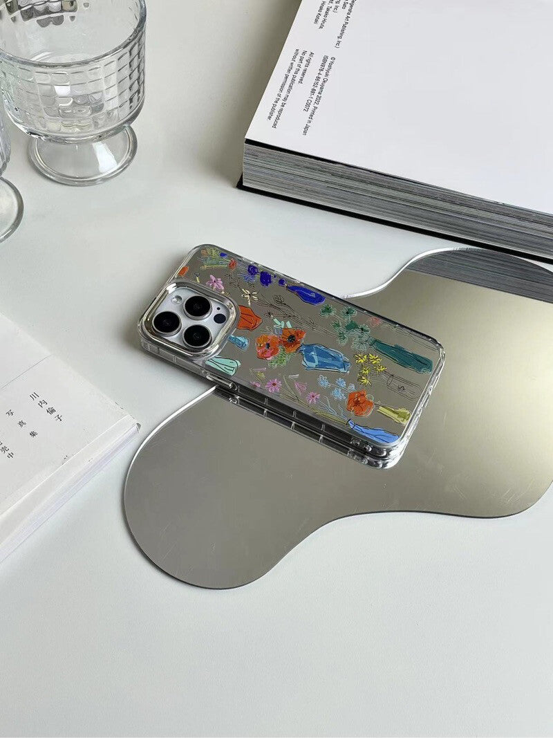 Blooming Artistic Floral Mirror Phone Case- SSL