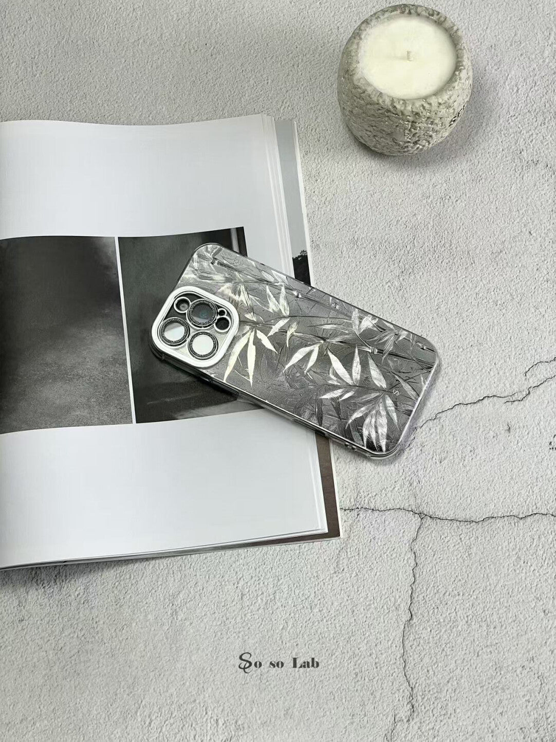 Artistic Metallic Ink Bamboo Phone Case Chinoiserie IMD-SSL