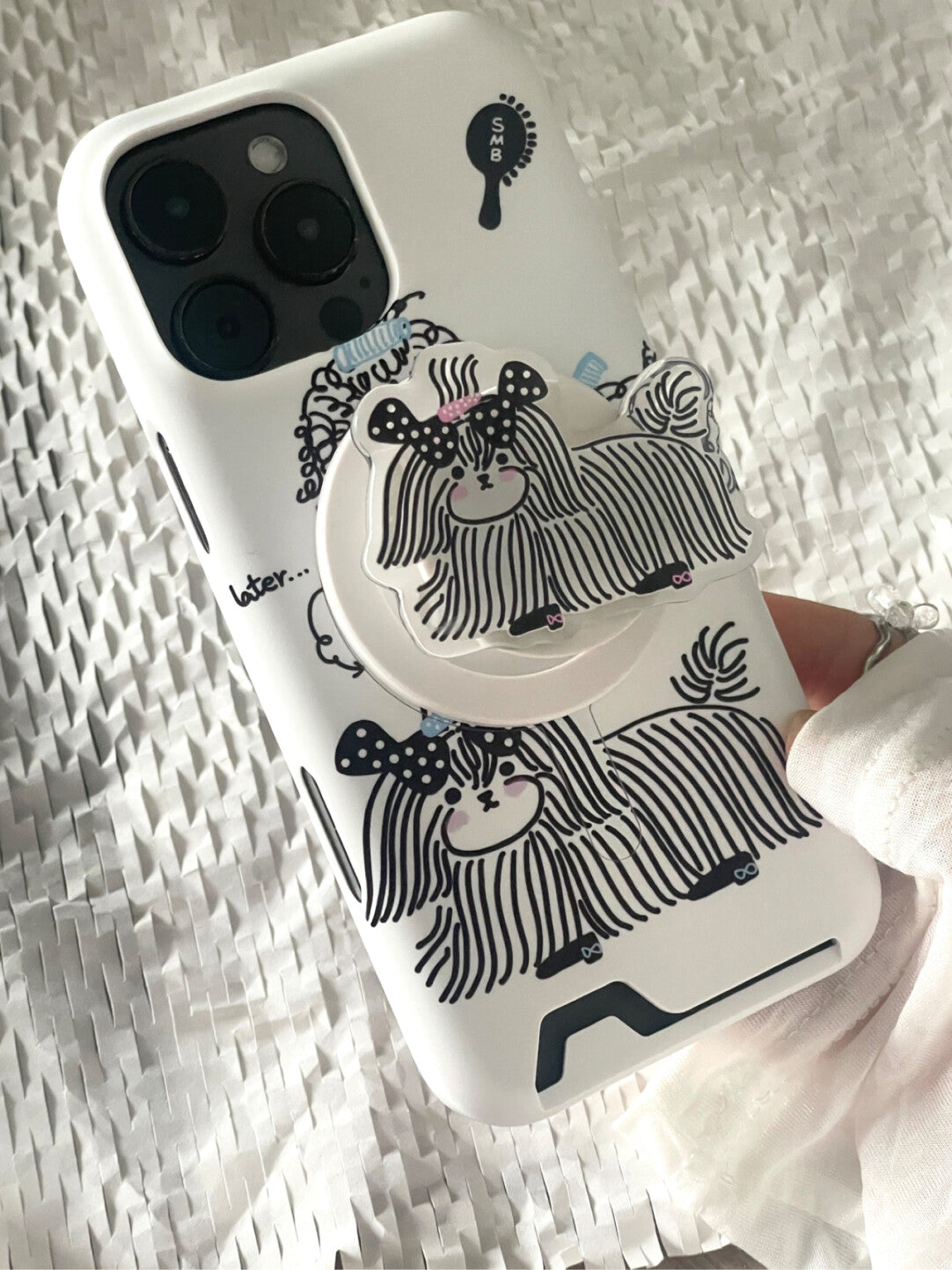 Line Art Poodle & Dancing Bear Phone Case SB-IML MagSafe