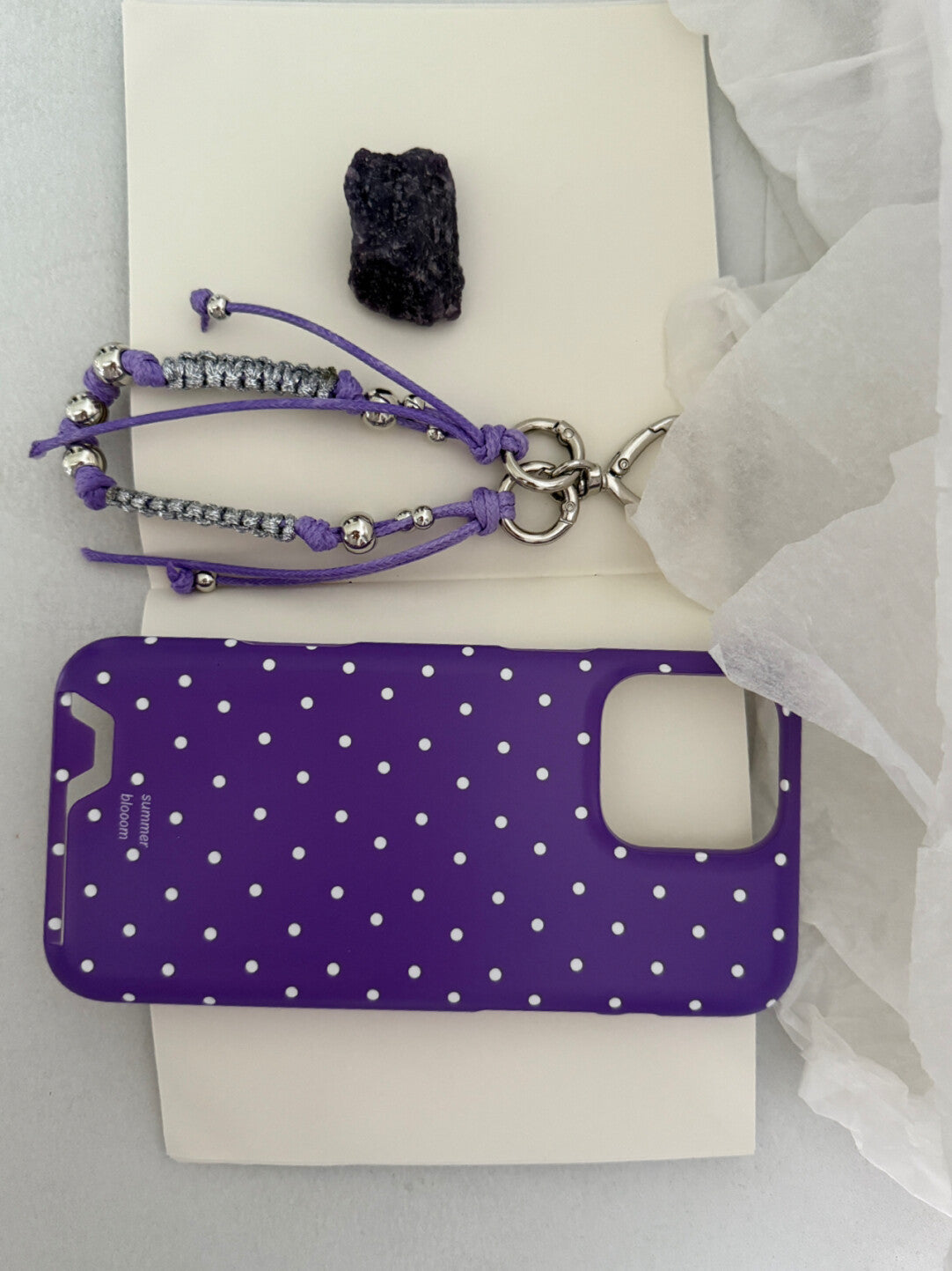 Aesthetic Purple Polka Dot Phone Case with Slot or MagSafe SB-IML
