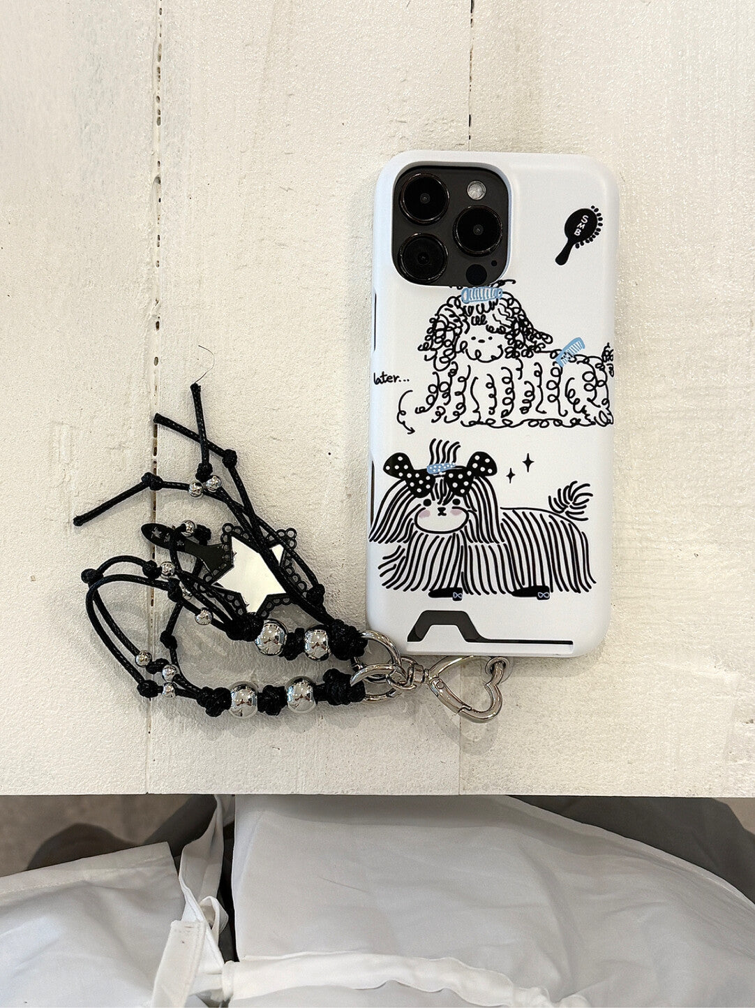 Line Art Poodle & Dancing Bear Phone Case SB-IML MagSafe