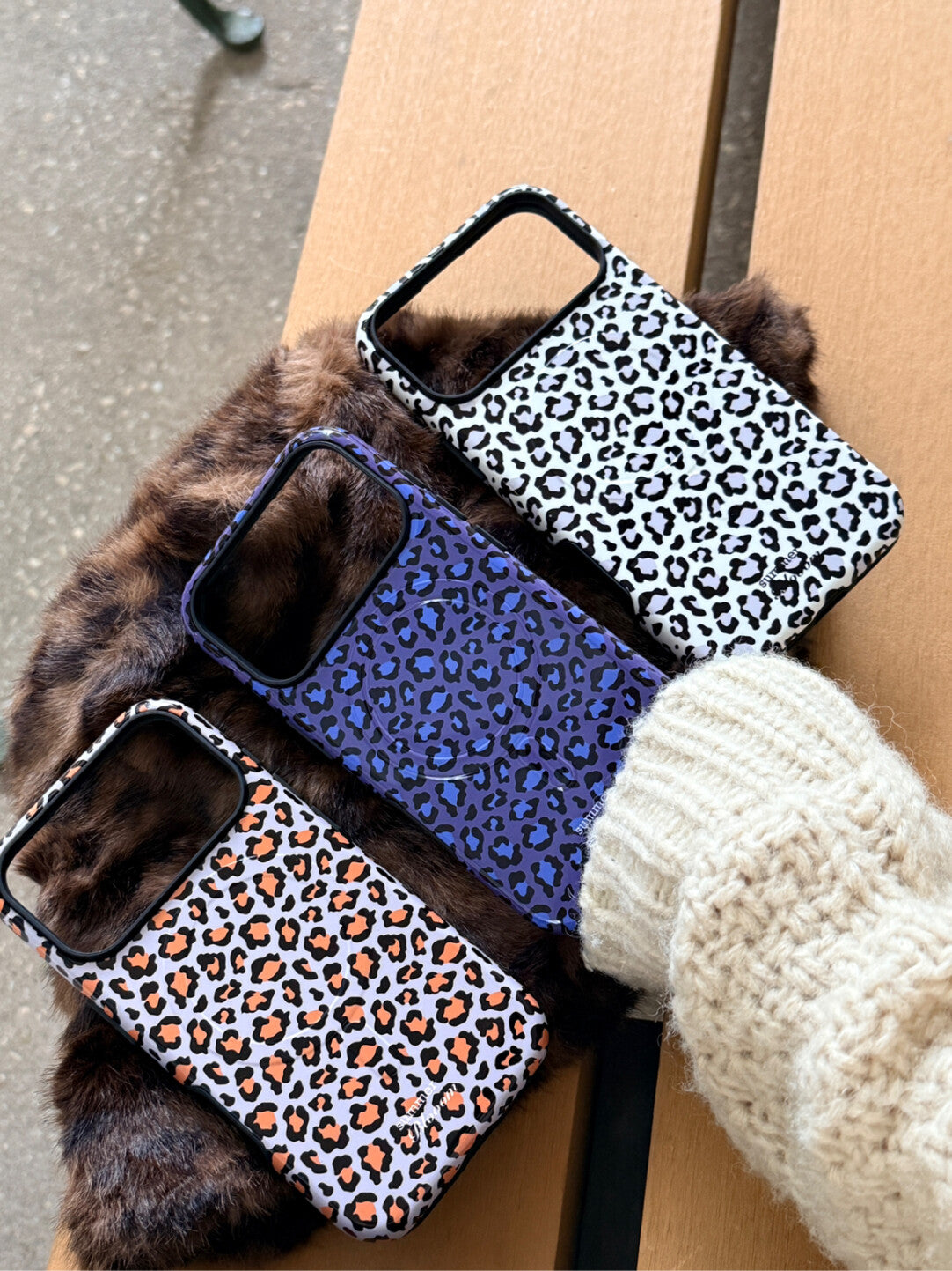 Luxury Leopard Print Phone Case - 2-in-1 Double Layer SB-IML MagSafe
