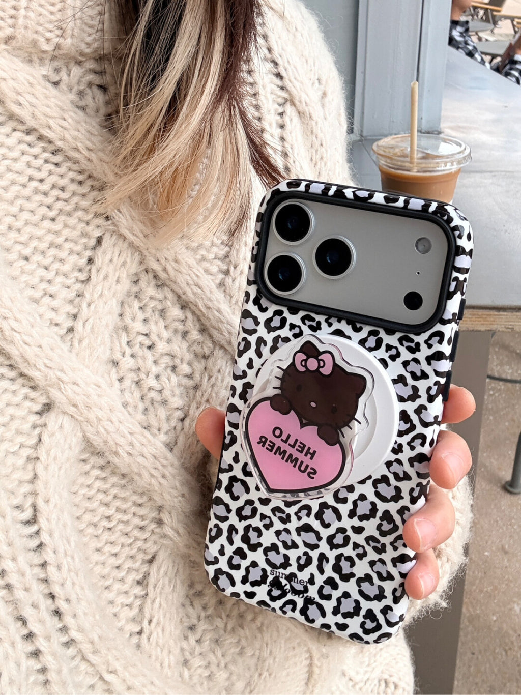 Luxury Leopard Print Phone Case - 2-in-1 Double Layer SB-IML MagSafe