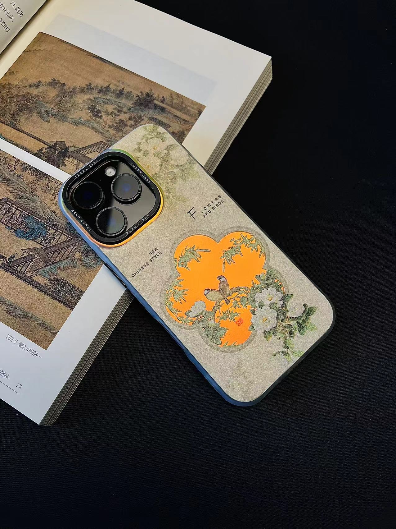 Chinoiserie Magpie on a Branch Laser Metallic Case-YX