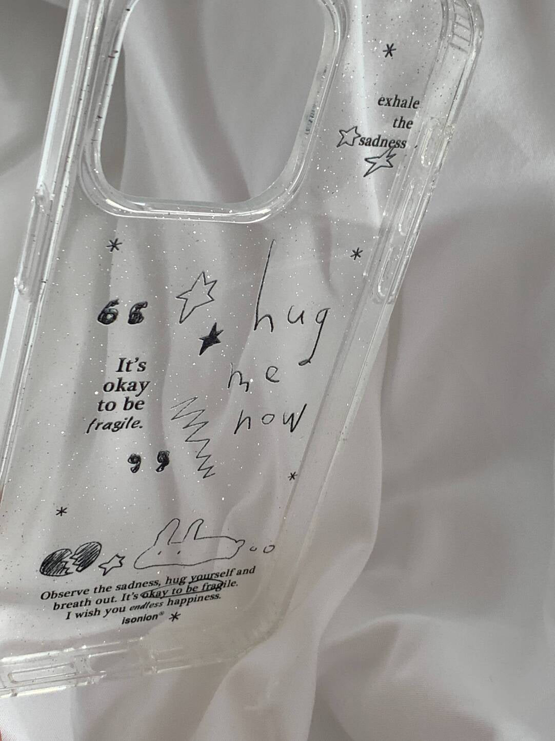 Aesthetic Glitter Clear Phone Case with Card Holder MagSafe- BYY