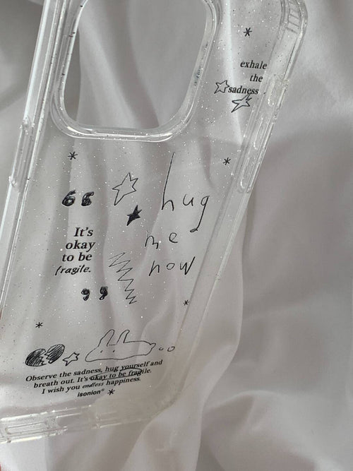 Aesthetic Glitter Clear Phone Case with Card Holder MagSafe- BYY