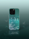 Chinoiserie Bamboo & Flying Birds Laser Metallic Phone Case-YX