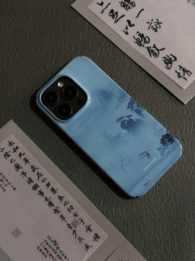 「Chinoiserie」Mountain Morning Chinese Ink Painting Phone Case | iPhone Case | Three Fleas