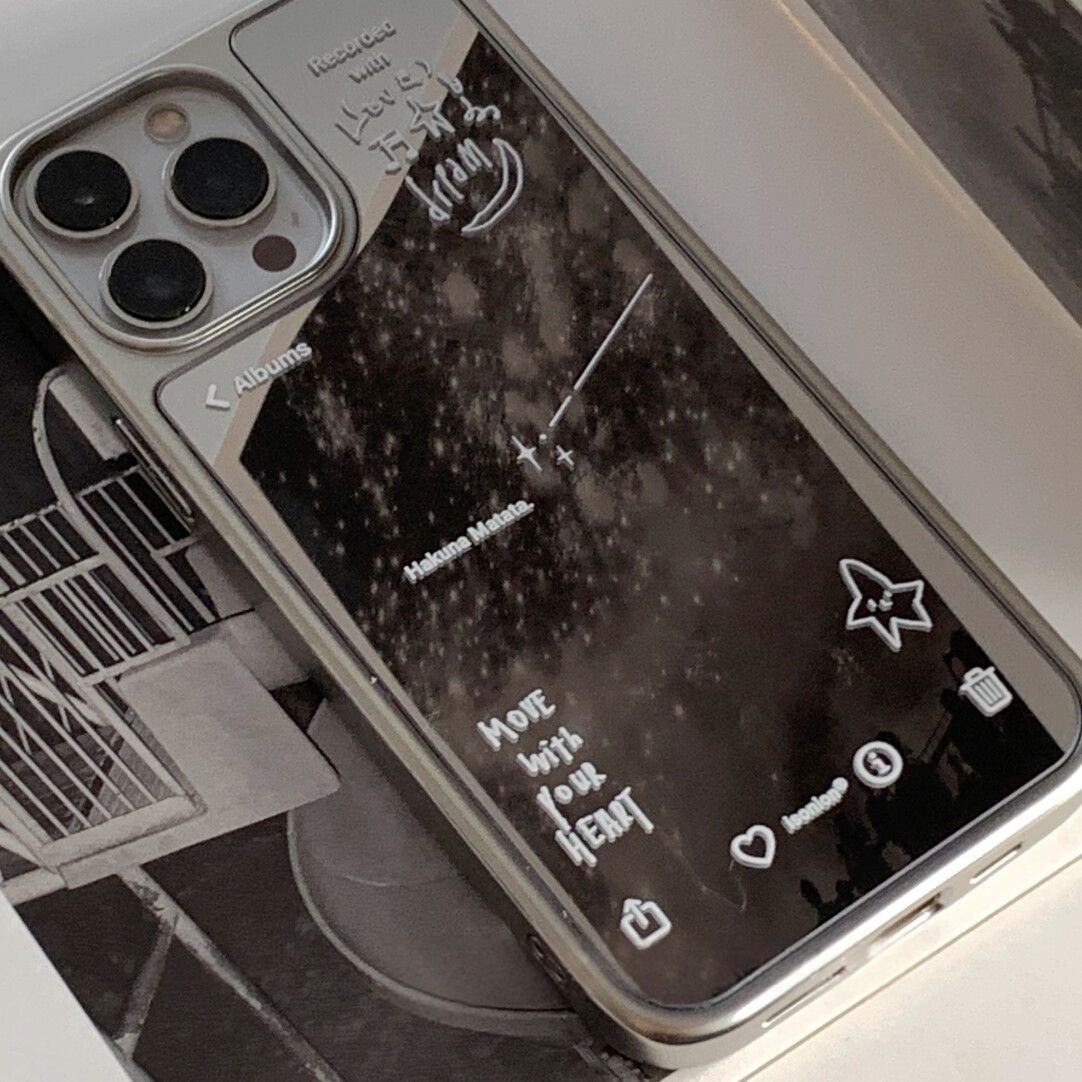 Hakuna Matata Mirror Phone Case with Silver Color Frame - BYY