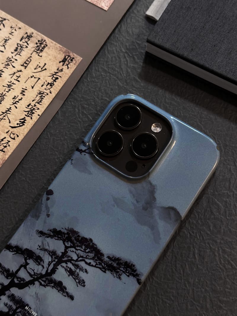 「Chinoiserie」Pine Chinese Brush Painting Phone Case | iPhone Case | Three Fleas