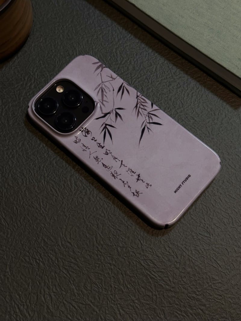 「Chinoiserie」Purple Bamboo Phone Case-NS