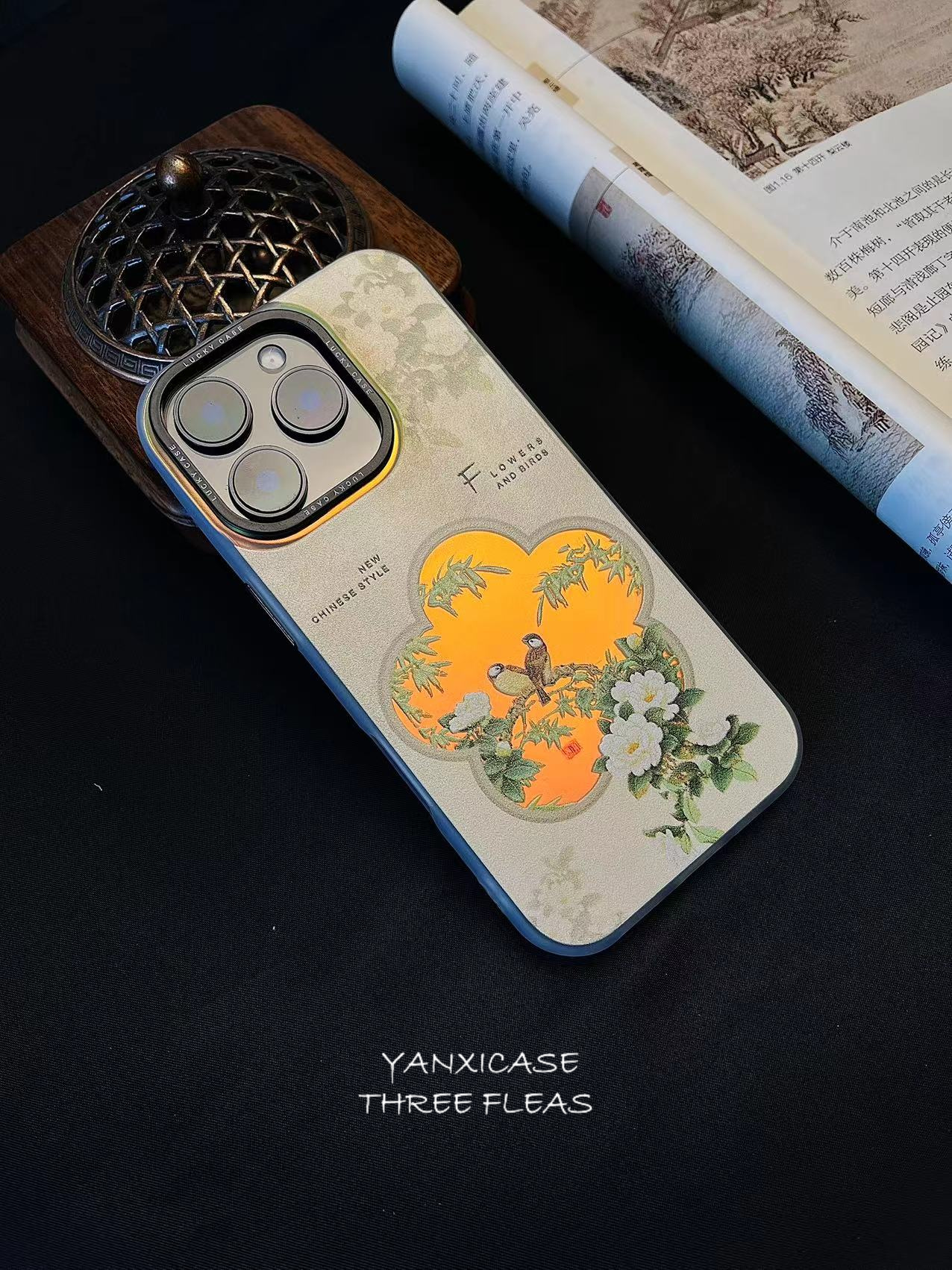 Chinoiserie Magpie on a Branch Laser Metallic Case-YX