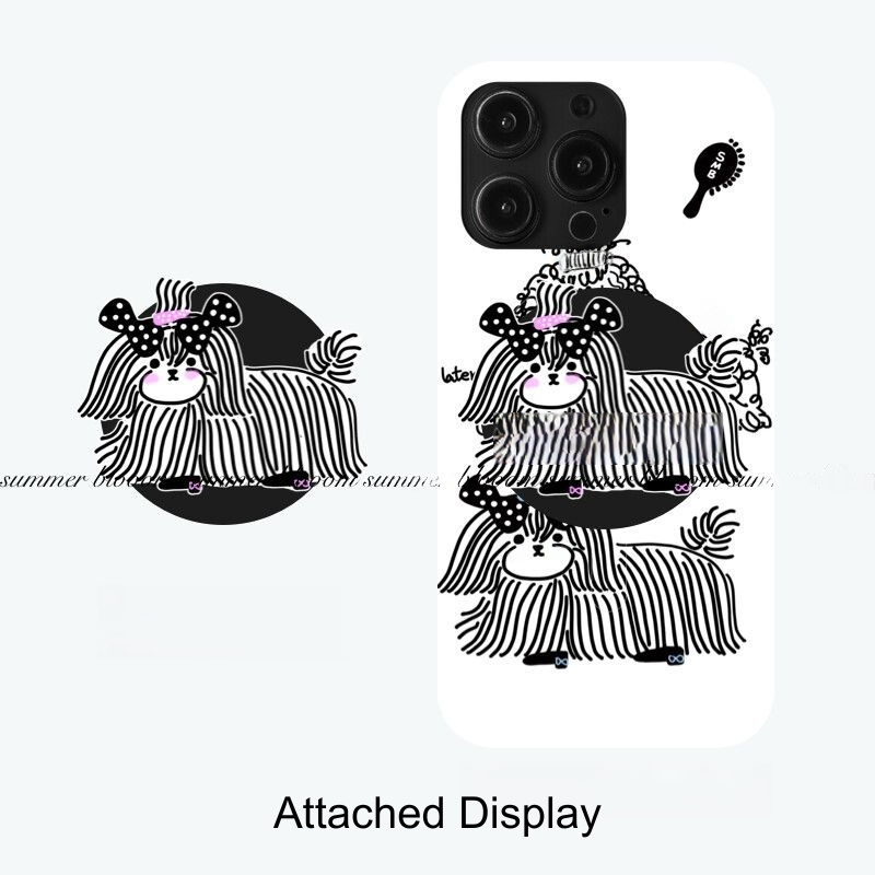 Line Art Poodle & Dancing Bear Phone Case SB-IML MagSafe