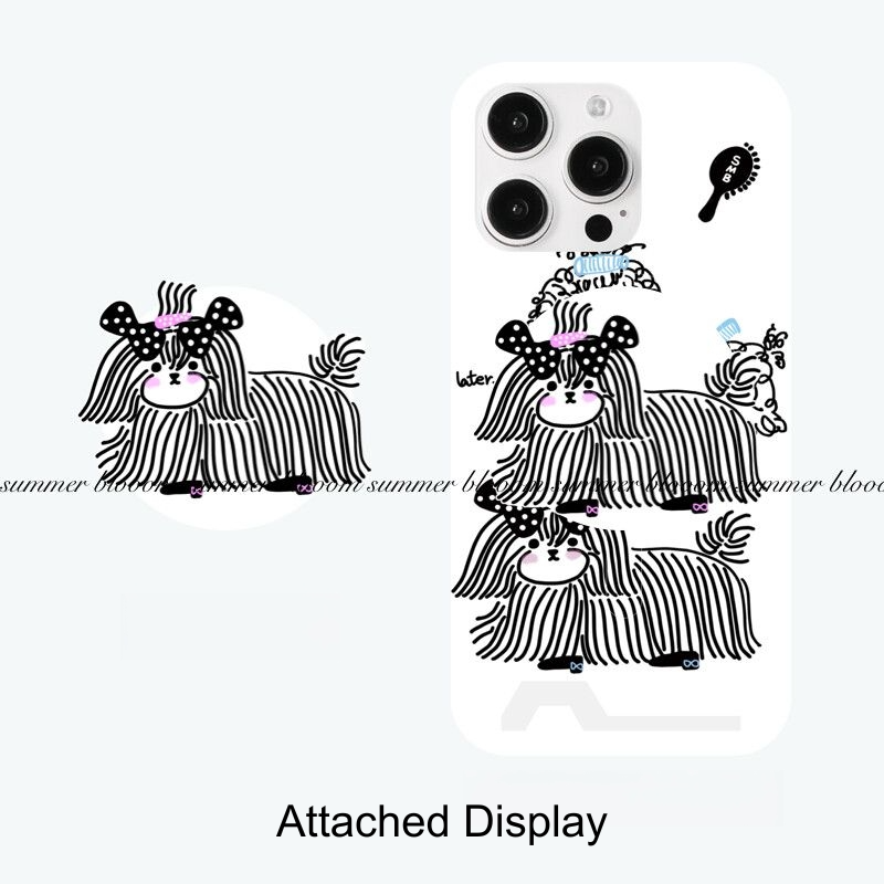 Line Art Poodle & Dancing Bear Phone Case SB-IML MagSafe